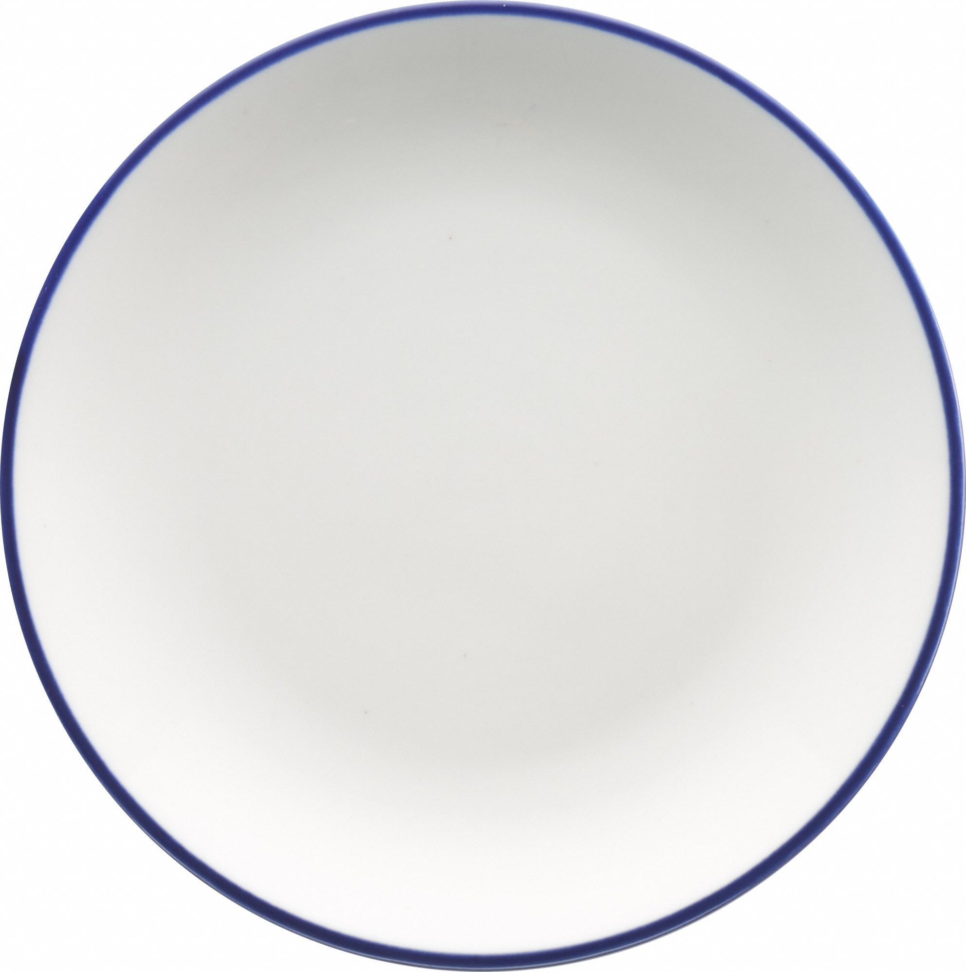 Bread and Butter Plate: Torino Bistro: Blue Band, Blue/European White, Porcelain, 5 1/2 in Dia