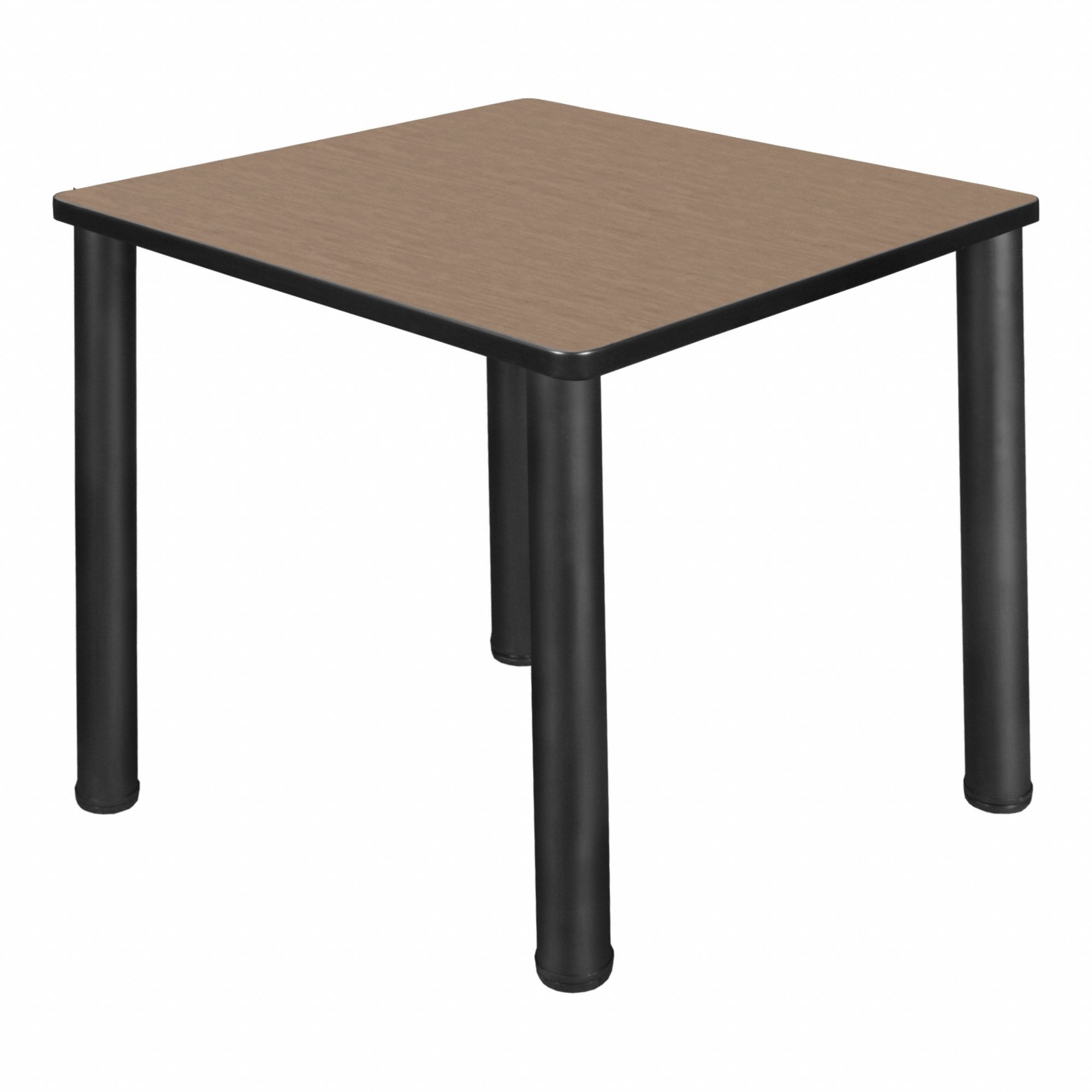 Cafe/Breakroom Table: Laminate, Oak, 29 in Overall Ht - Max, 30 in Overall Wd, 30 in Overall Dp