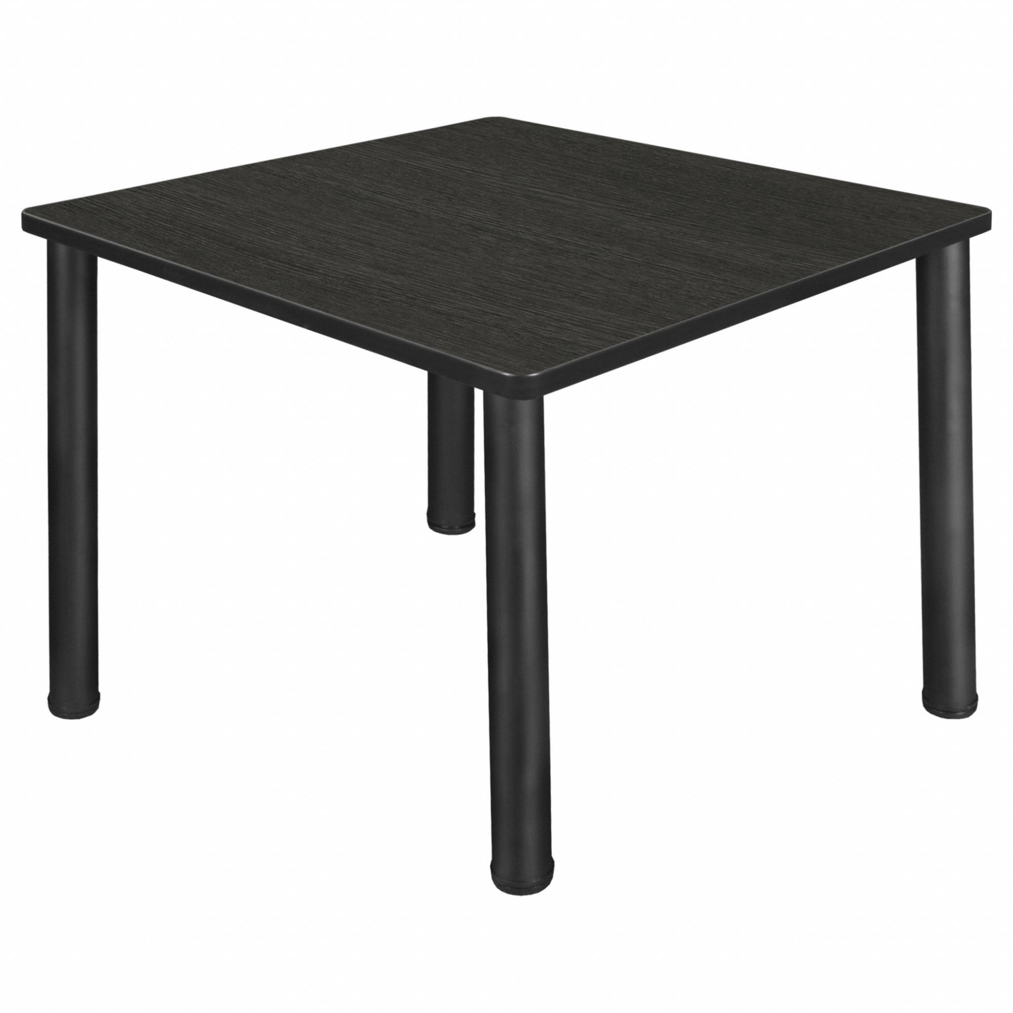 Cafe/Breakroom Table: Melamine, Ash Gray, 29 in Overall Ht - Max, 36 in Overall Wd, Square