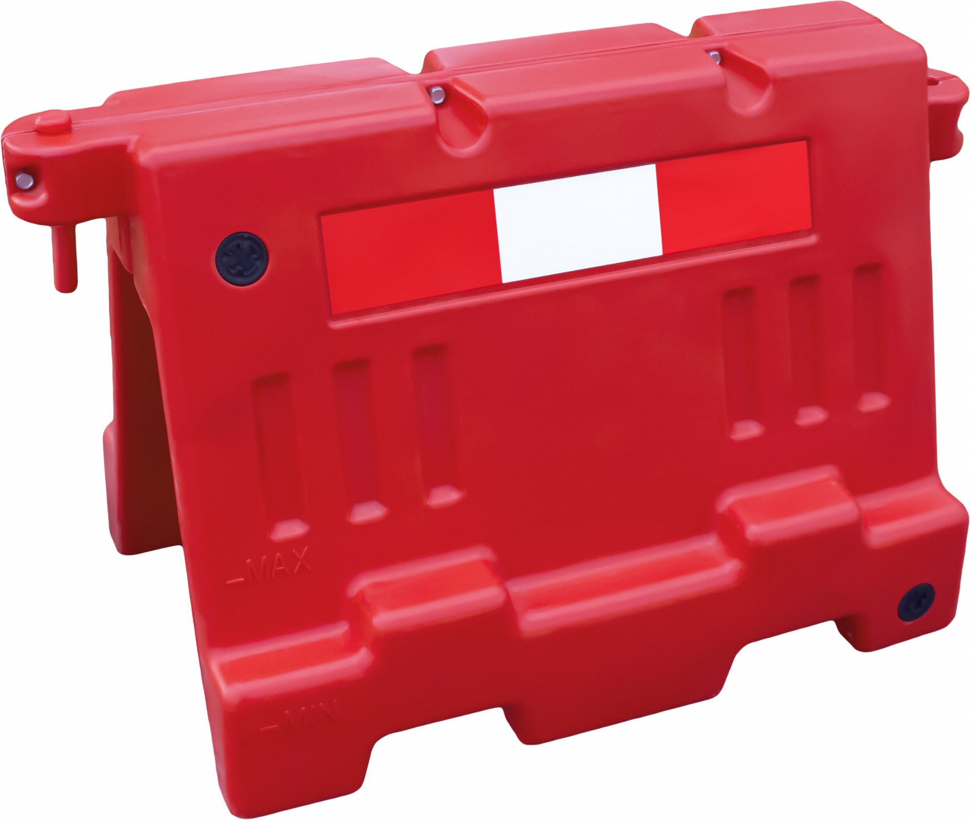 Water Filled Barricade: 23 1/2 in Overall Ht, 36 1/2 in x 23 1/2 in, 36 1/2 in Beam Wd