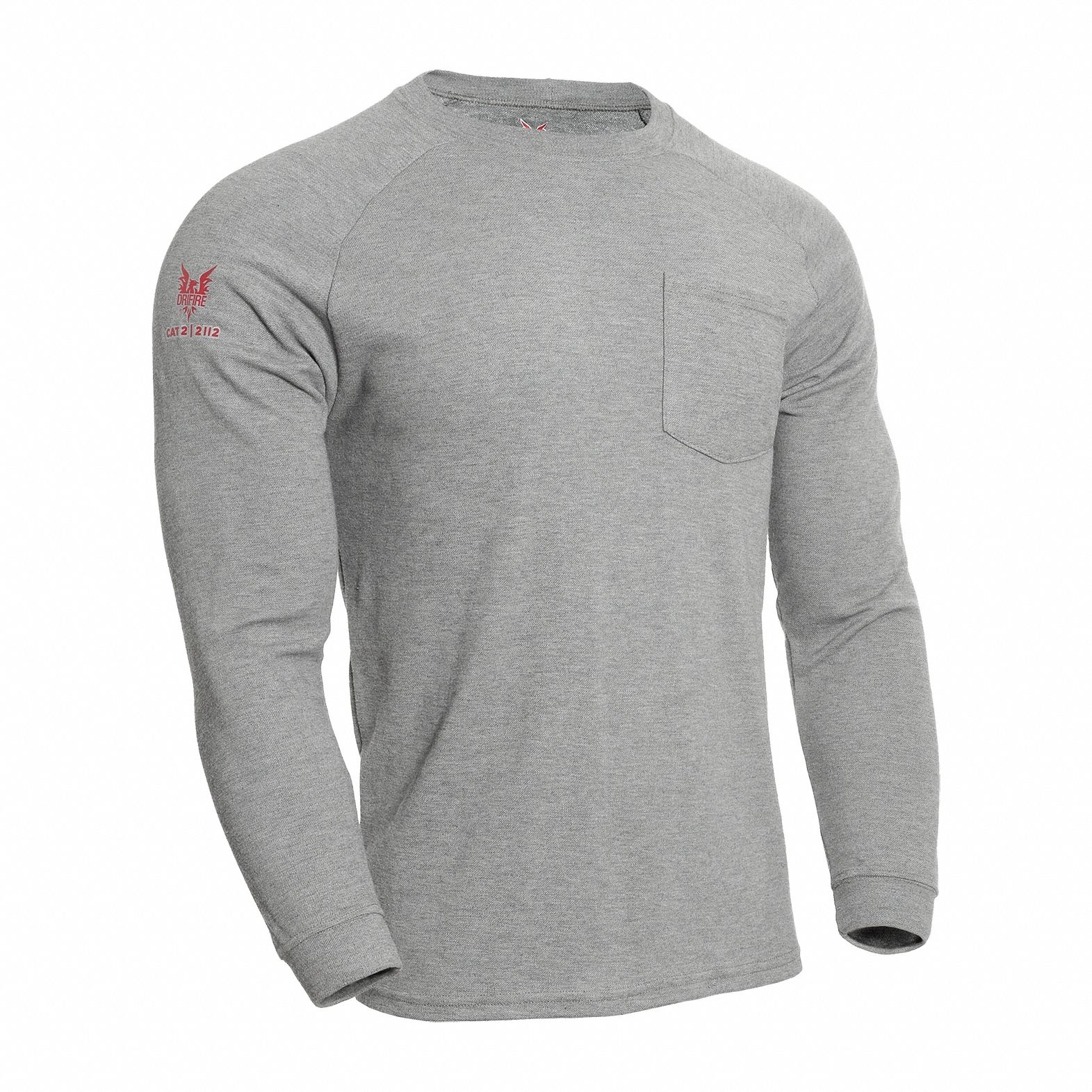 Flame-Resistant Shirt: 12 cal/sq cm ATPV, Unisex, Regular, 2X, Long, Gray