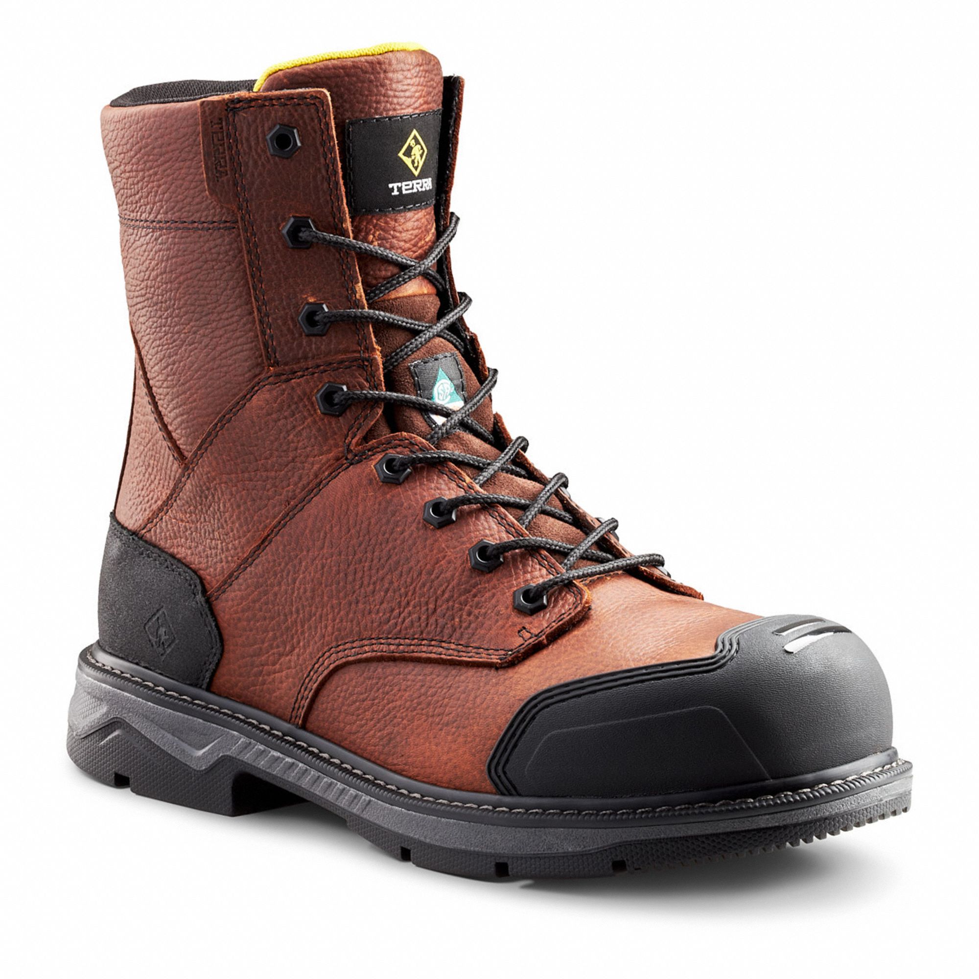 TERRA WORK BOOT,MEN,6 SZ,BROWN,PR - Safety-Toe Work Boots and Shoes ...