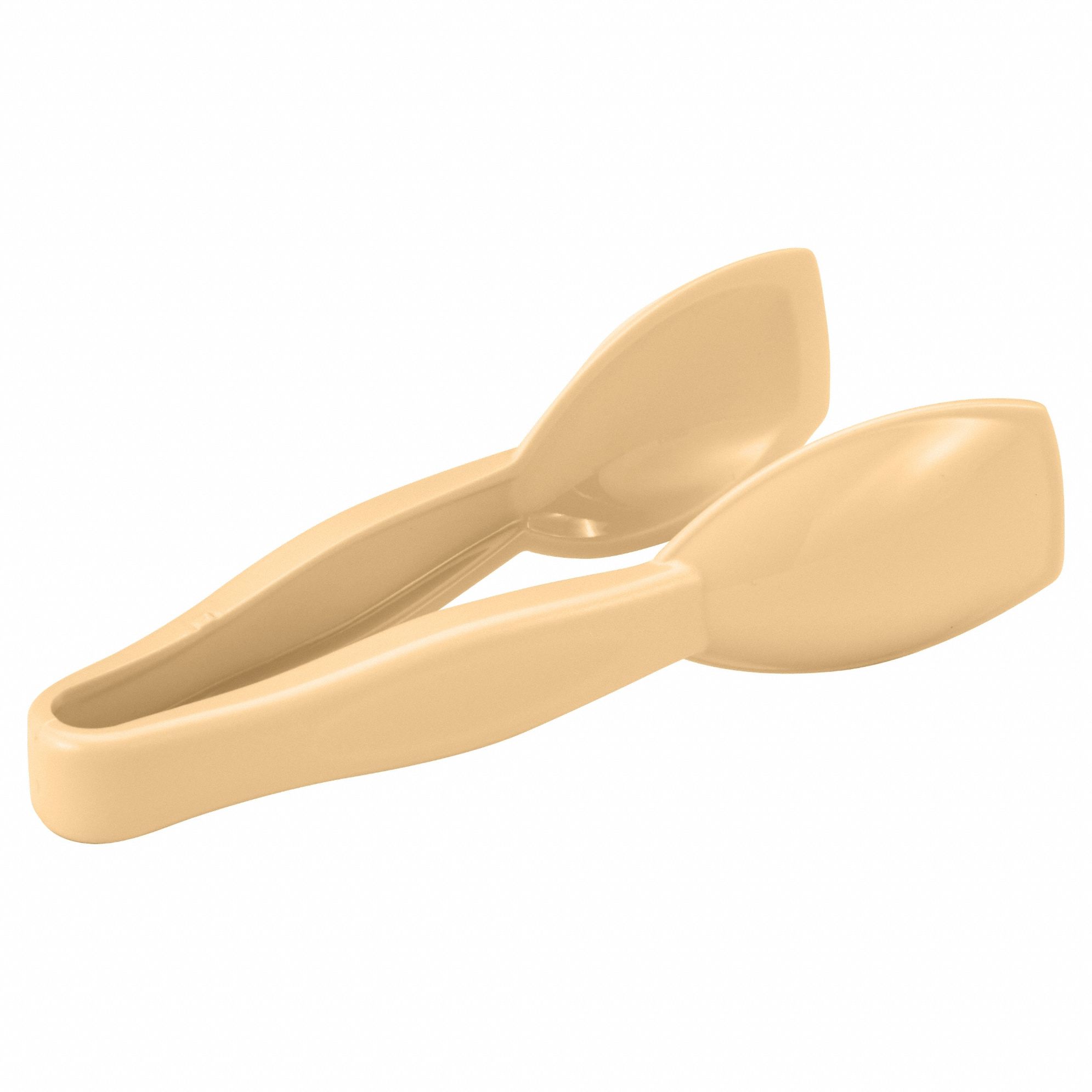 Serving Tongs: 6 9/16 in Overall Lg, Beige, NSF Certified, Beige, Dishwasher Safe