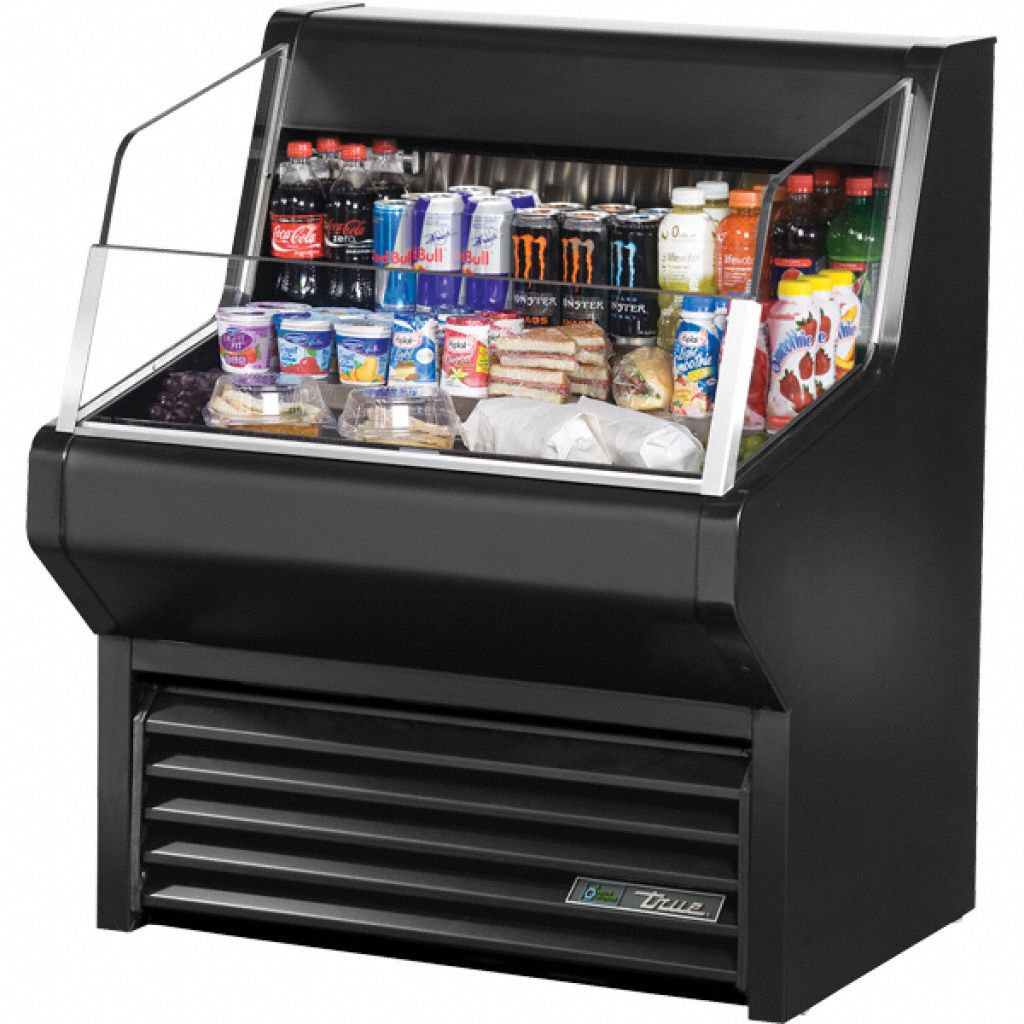 TRUE REFRIGERATION, 43 3/8 in x 36 1/8 in x 30 1/8 in, Black ...