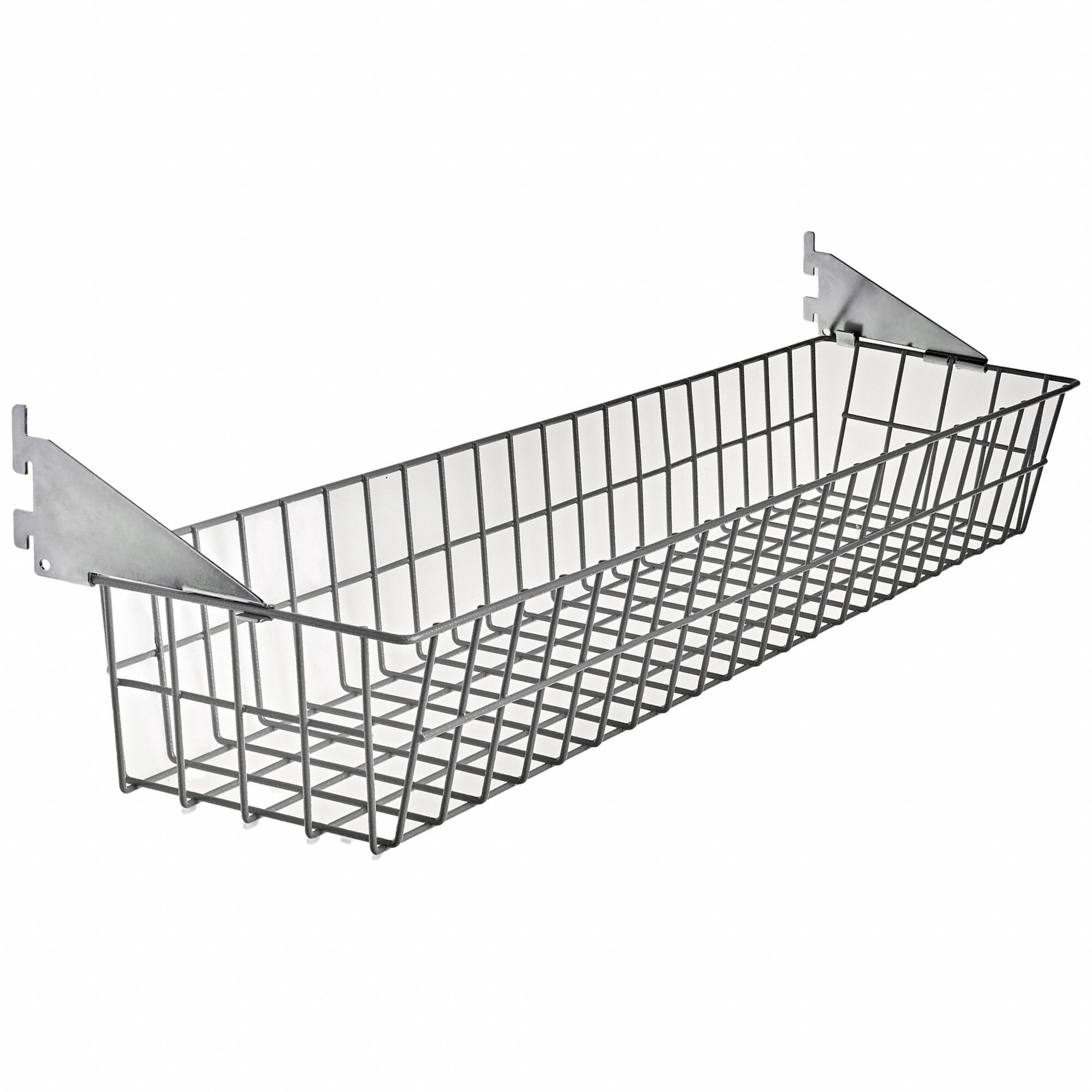 WIRE BASKET, GREY, 31 X 4 X 8 IN, EPOXY/STEEL