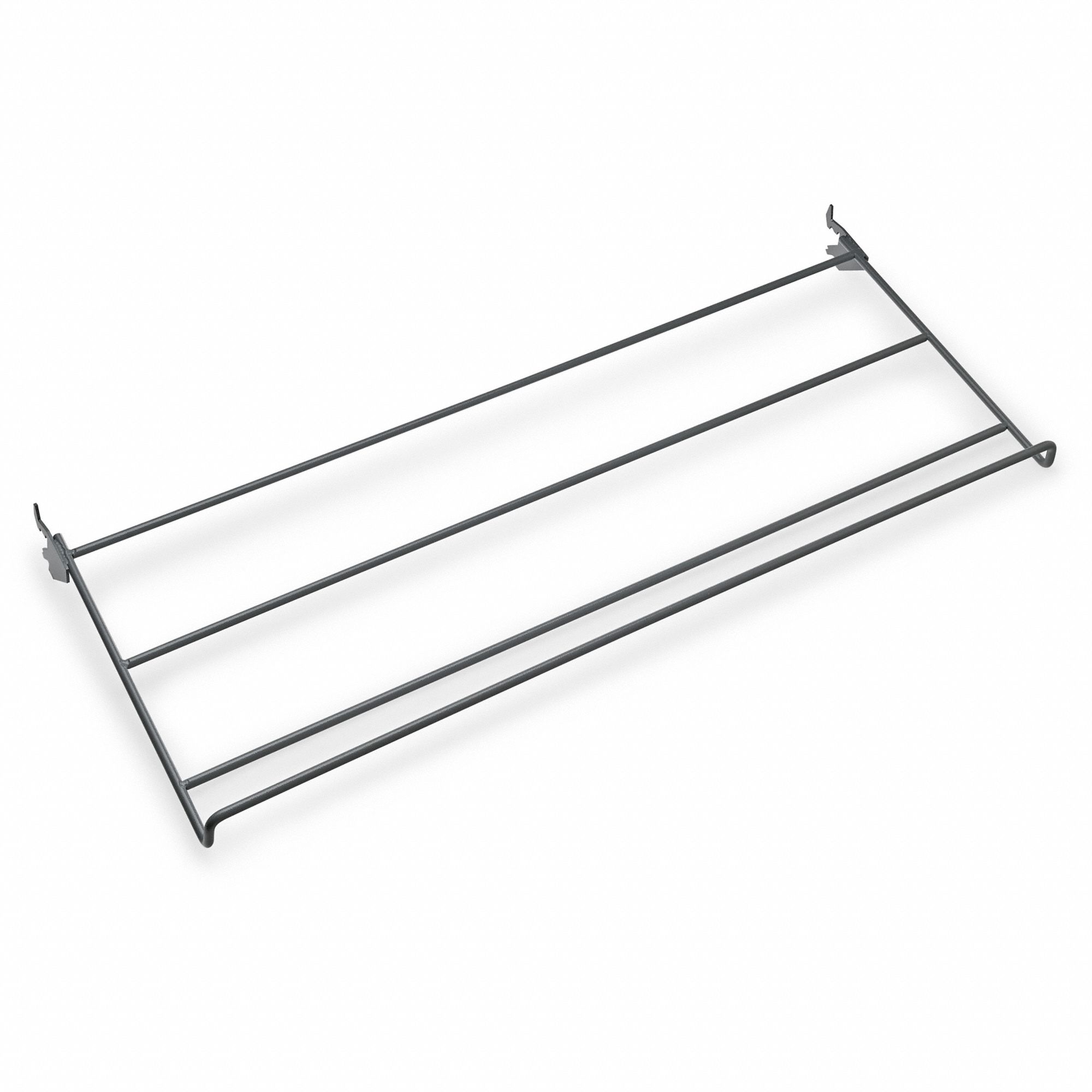 SHOE AND BOOT RACK, GREY, 31 X 2 X 15 IN, EPOXY/STEEL