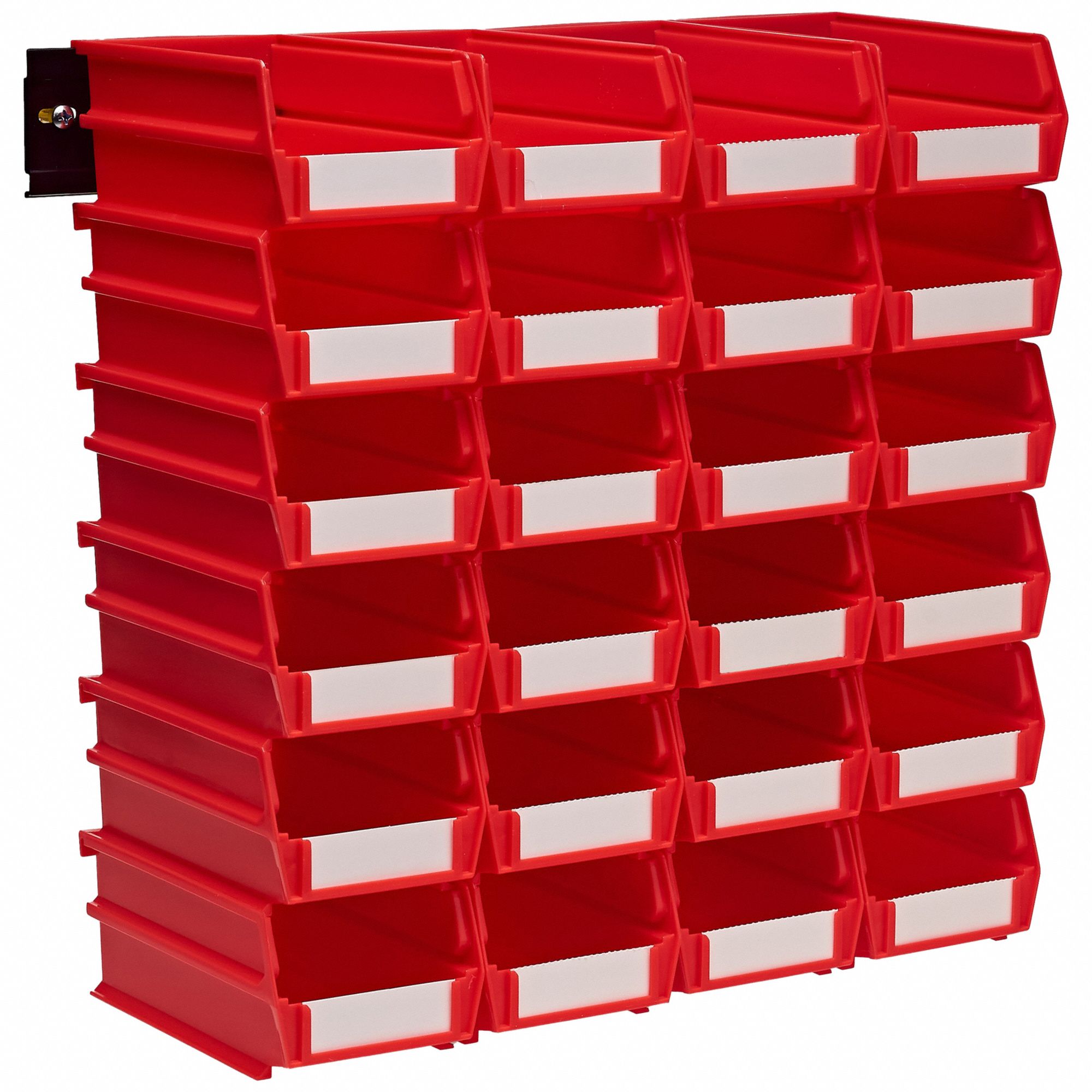 HANGING BIN WALL SYSTEM, RED, 7 3/8 X 4 1/8 X 3 IN, POLYPROPYLENE