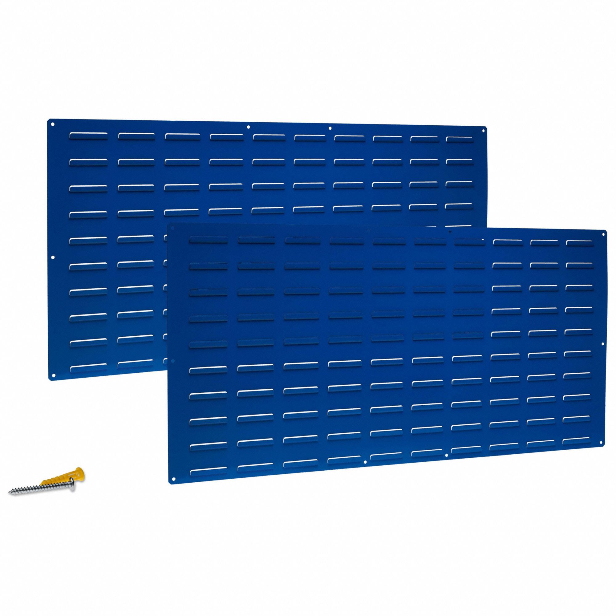 HANGING BIN LOUVERED PANEL, BLUE, 5/8 X 48 X 24 IN, EPOXY COATED STEEL, PK2