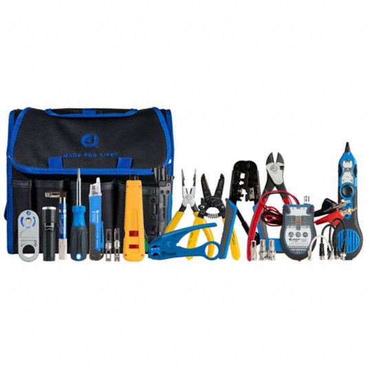 JONARD TOOLS, 13 Total Pcs, Tool Bag, Communications Tool Kit - 53JE50 ...