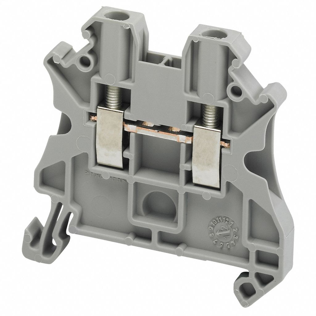 TERMINAL, BLOCK, 1 GANG, `000V MAX, 47.5 MM L X 5.2 MM W X 47.7 MM D, GREY HOUSING, -40 ° C