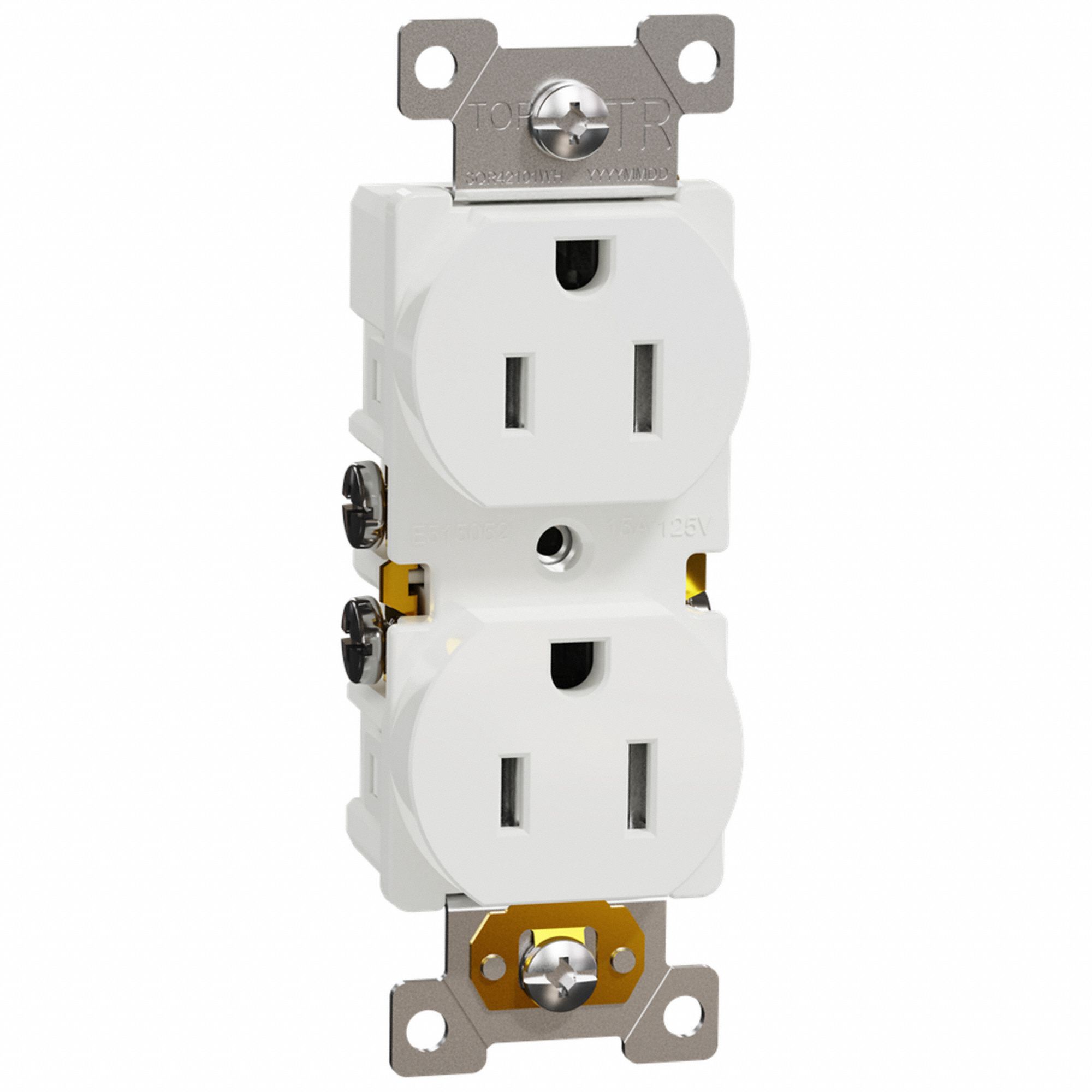 SOCKET OUTLET,4 1/16 IN X 1 1/2 IN,WHITE