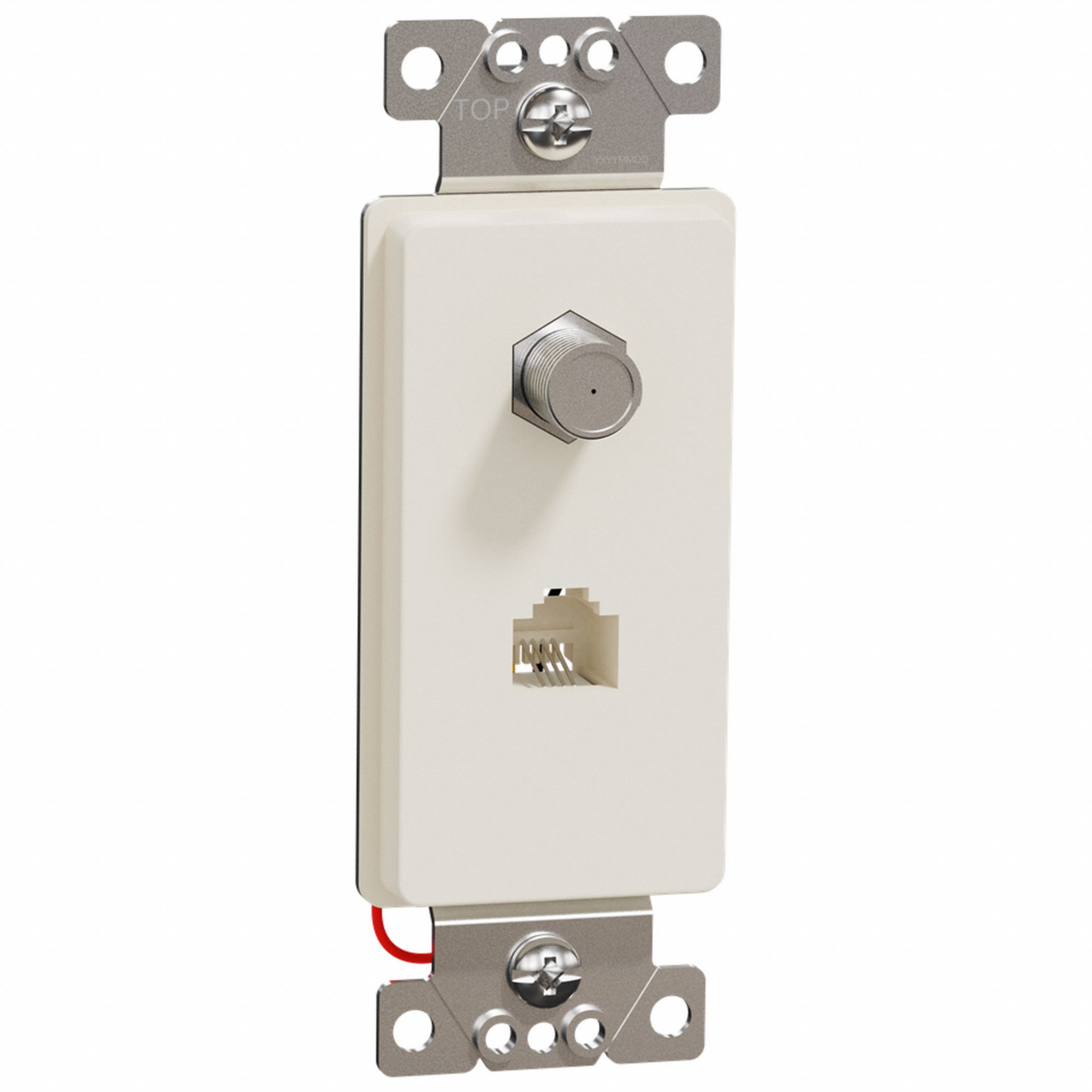 WALL PLATE,4 1/16 IN L,LIGHT ALMOND