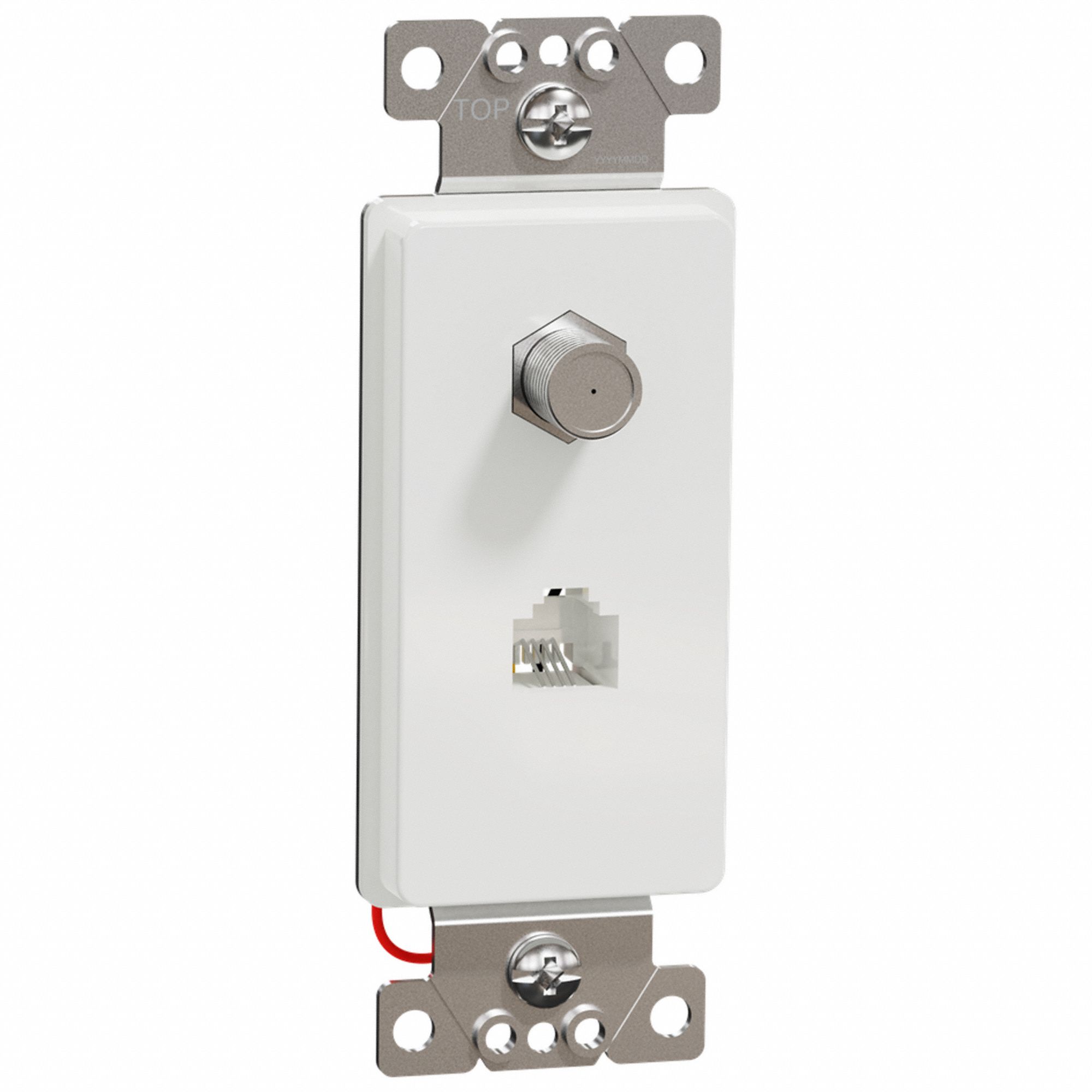 WALL PLATE,4 1/16 IN L,WHITE