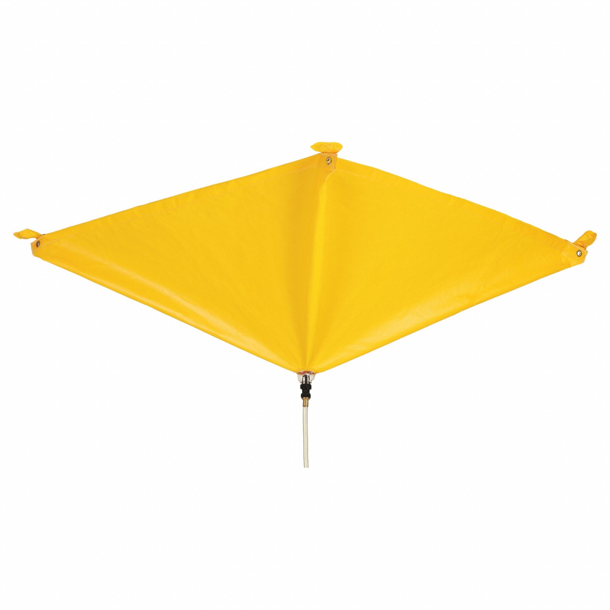 Leak Diverter Tarp: 5 ft Lg, 5 ft Wd, Magnetic Corners Leak Diverter Mounting, Polyester/PVC