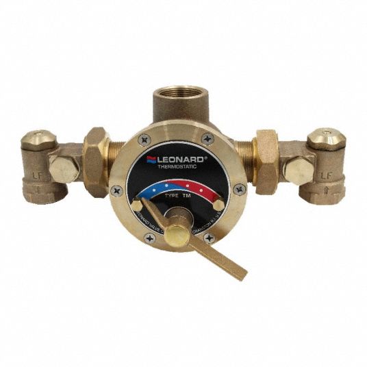 LEONARD VALVE, 1 1/4 in Inlet Connection Size, NPT, Thermostatic Mixing ...