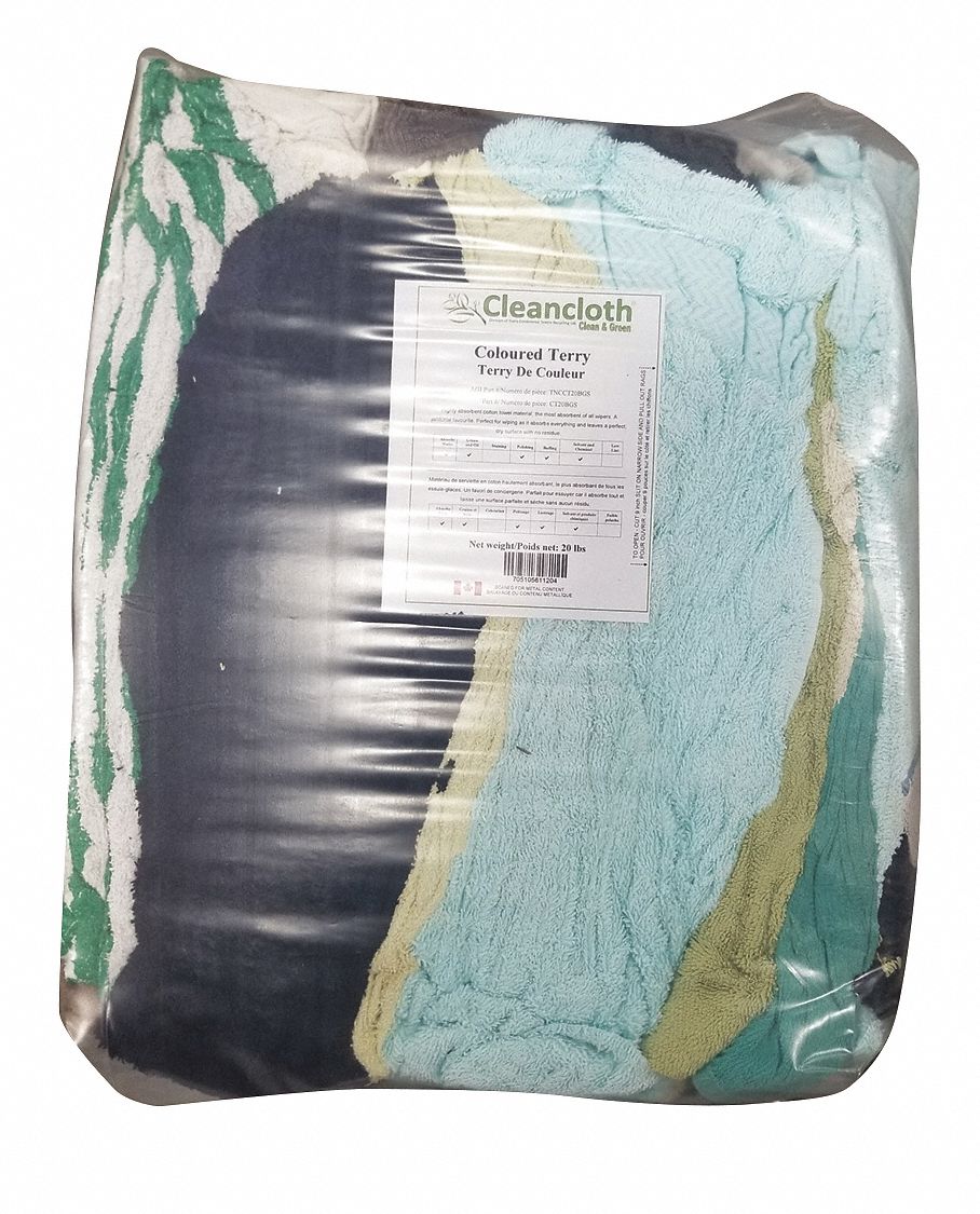 TORCHON,ESSUIE COULEUR,USG GÉN,COULEURS ASSORS,DIFFÉRENTES TLE,20 LB,CTN,BTE EST DE 139
