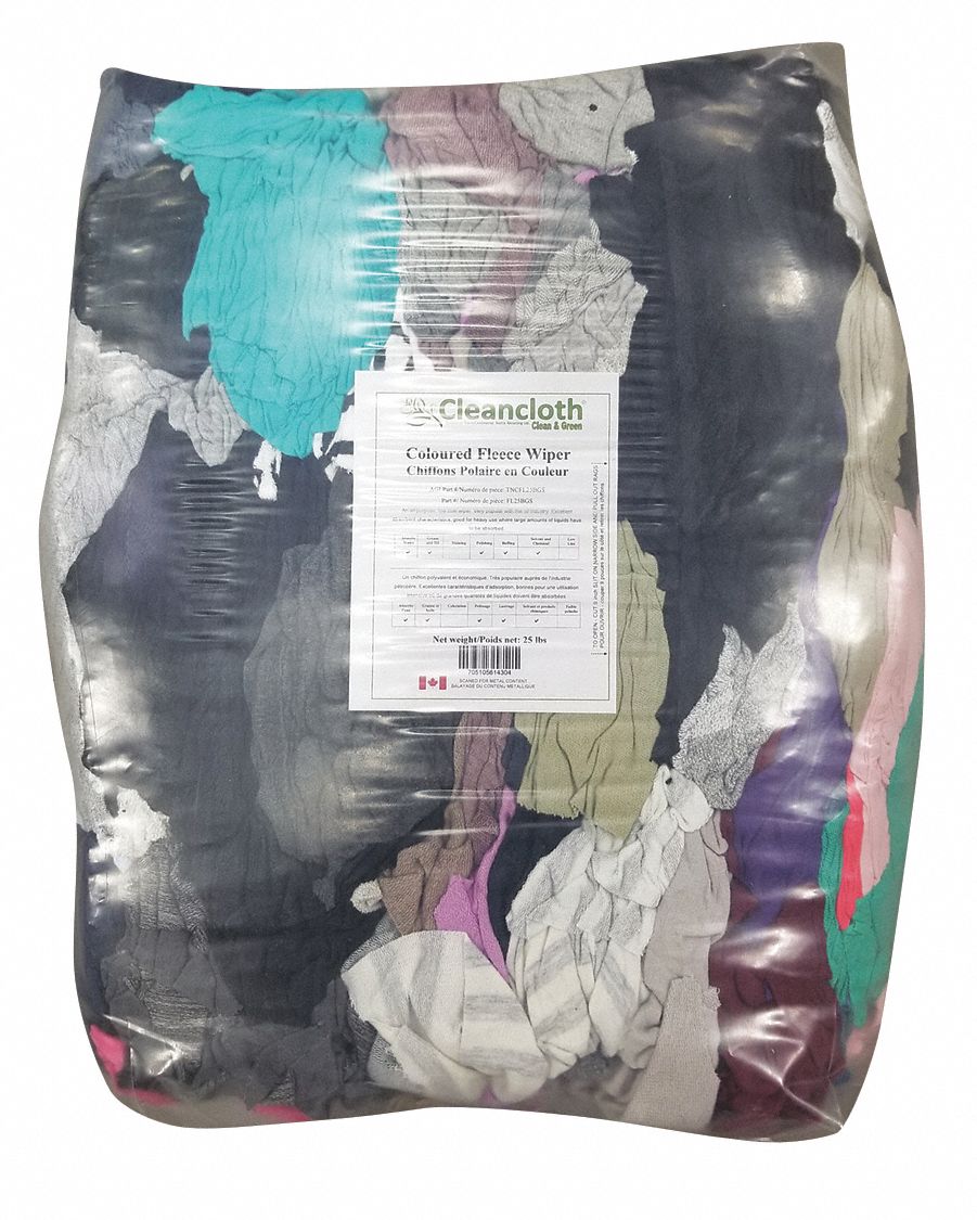 TISSU POLAIRE,HLE ET GRAISSE,COULEURS ASSORS,DIFFÉRENTES TLE,25 LB,CTN,BTE EST DE 178