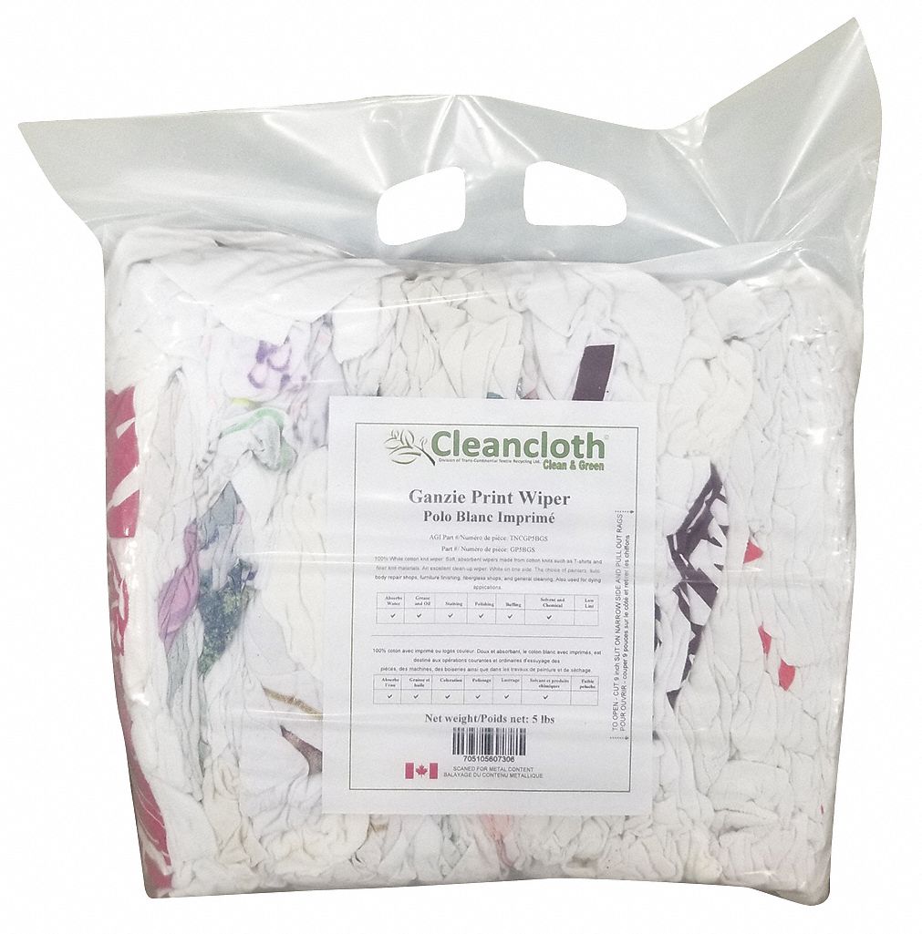 TISSU T-SHIRT GANZIE,PNTR ET TNTR,IMPRIMÉ/BLC,DIFFÉRENTES TLE,5 LB,CTN,BTE EST DE 37