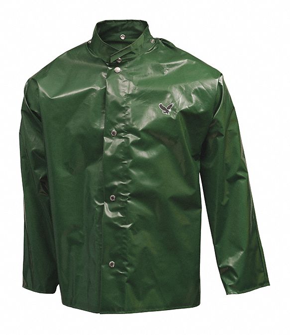 UNISEX IRON EAGLE RAIN JACKET, GOLD, 2XL, NYLON/PUR, RESISTS: ABRASION/OIL/RAIN/MILDEW