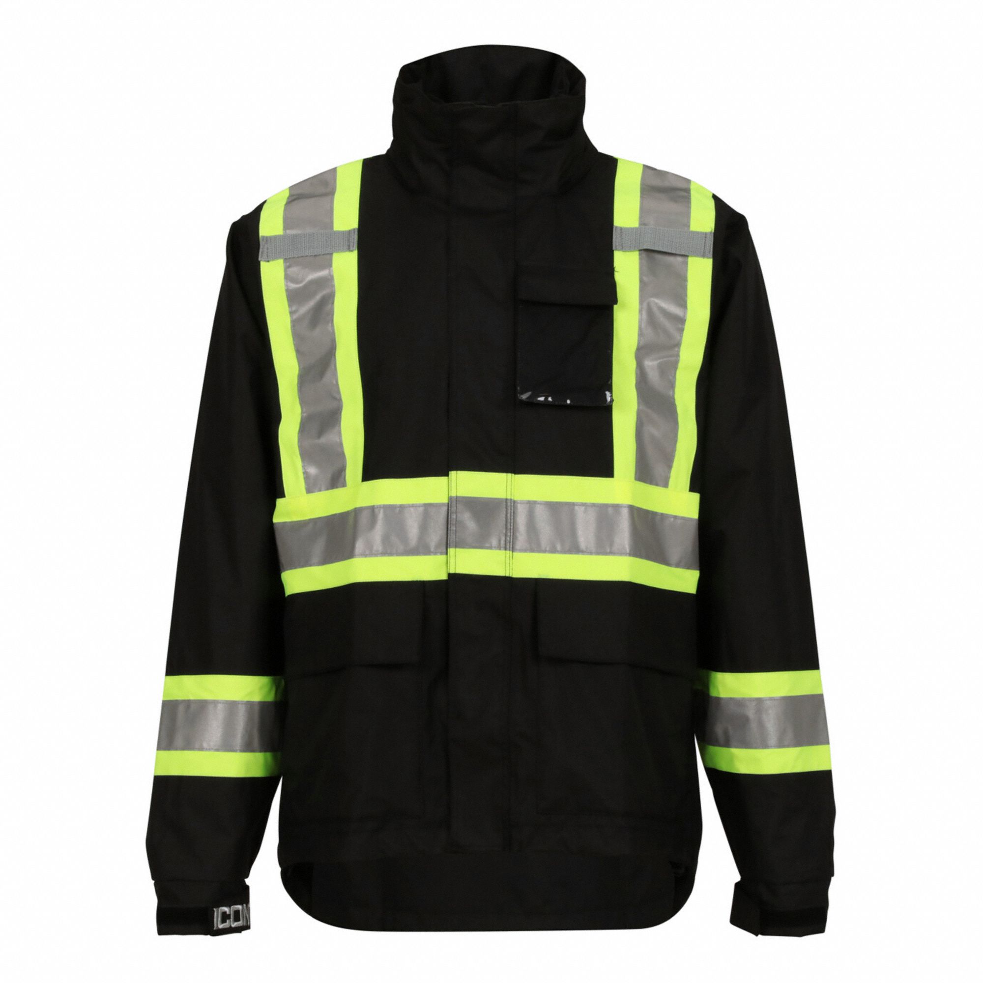 JACKET,UNISEX,4X-LARGE,BLACK,POLYESTER