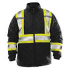MEN'S SAFETY COAT, INSULATED, ZIPPER, X-LARGE, 29 IN LENGTH, POLYESTER