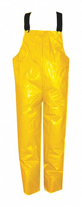 UNISEX O22007 RAIN BIB OVERALL, GOLD, M, PUR, RESISTS: CHEMICALS, 12 MM THICK