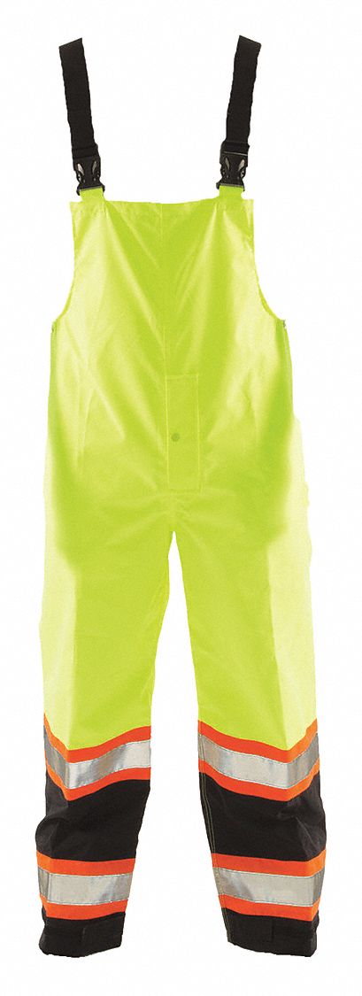 HI-VIS, OVERALL, CSA Z96, YELLOW, 33 IN INSEAM, 60 IN WAIST, POLYESTER/POLYURETHANE