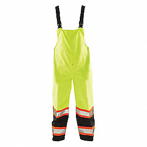 HI-VIS, OVERALL, CSA Z96, YELLOW, 33 IN INSEAM, 54 IN WAIST, POLYESTER/POLYURETHANE