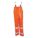 BIB OVERALLS,SZ 2XL,ORANGE/RED