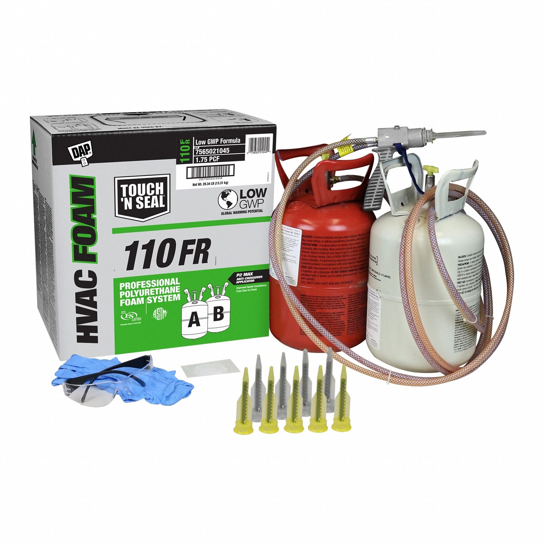 Spray Foam Kit: Touch 'n Seal Two Component Foam Insulation, Cream, R-8