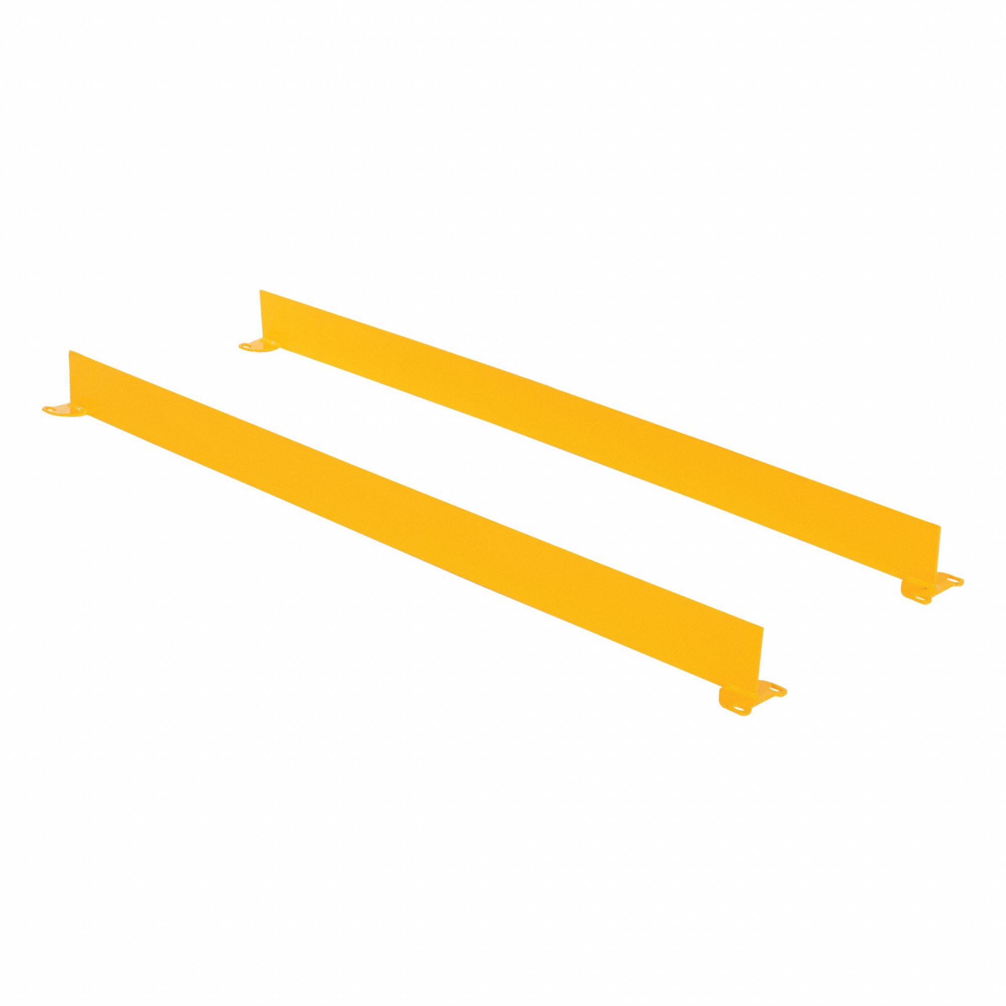 Toe Board: Safety Handrail, 4 in Overall Ht, 3 7/8 in Overall Wd, 57 3/8 in Overall Dp, Steel