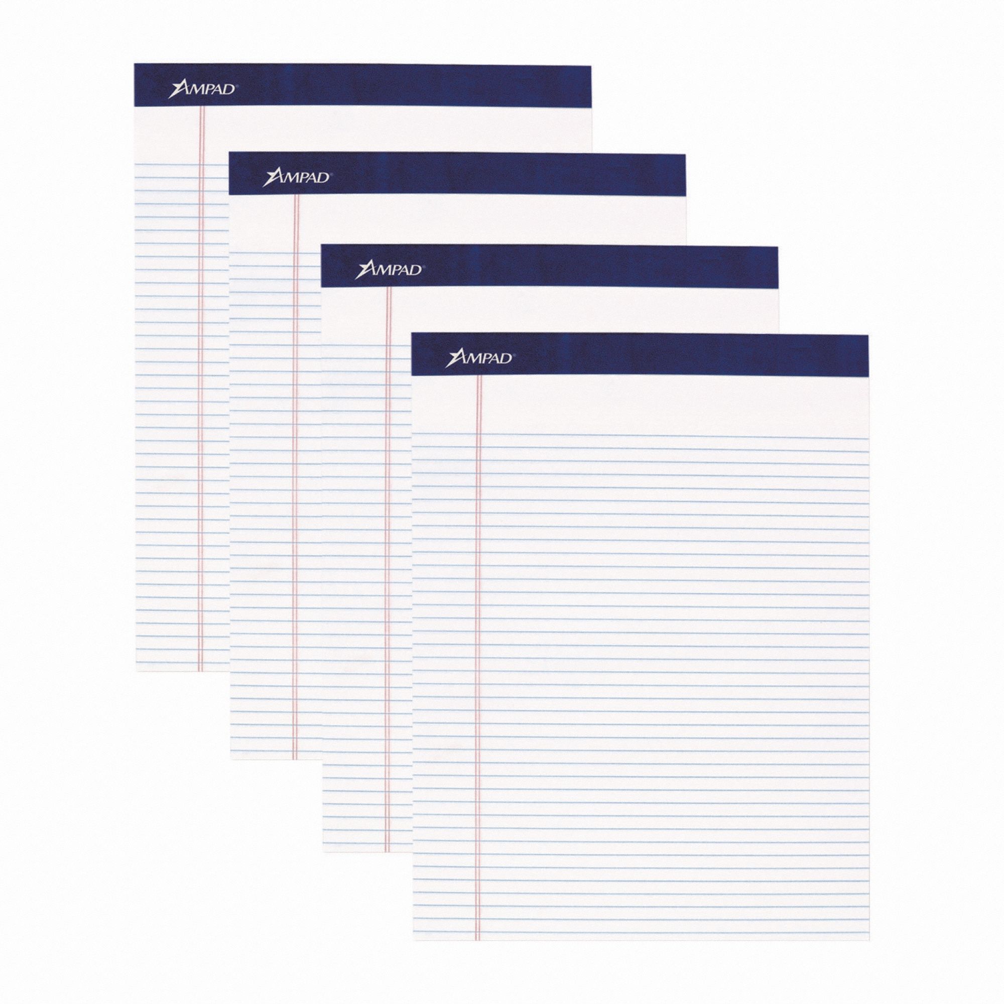 Narrow Rule Pad, Letter, White, PK4