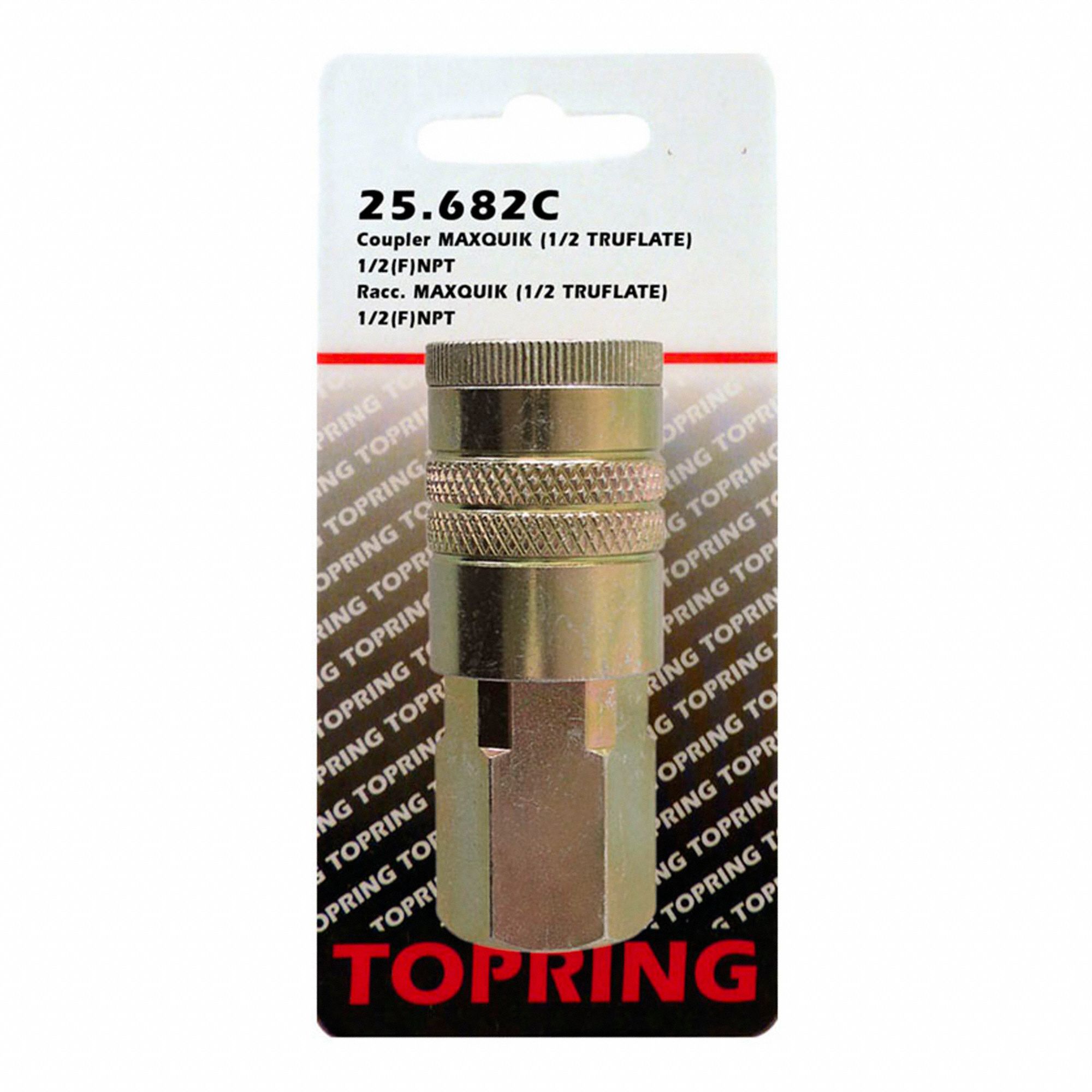 RACCORD RAPIDE,1/2PO,ACIER,250 LB/PO&sup2;