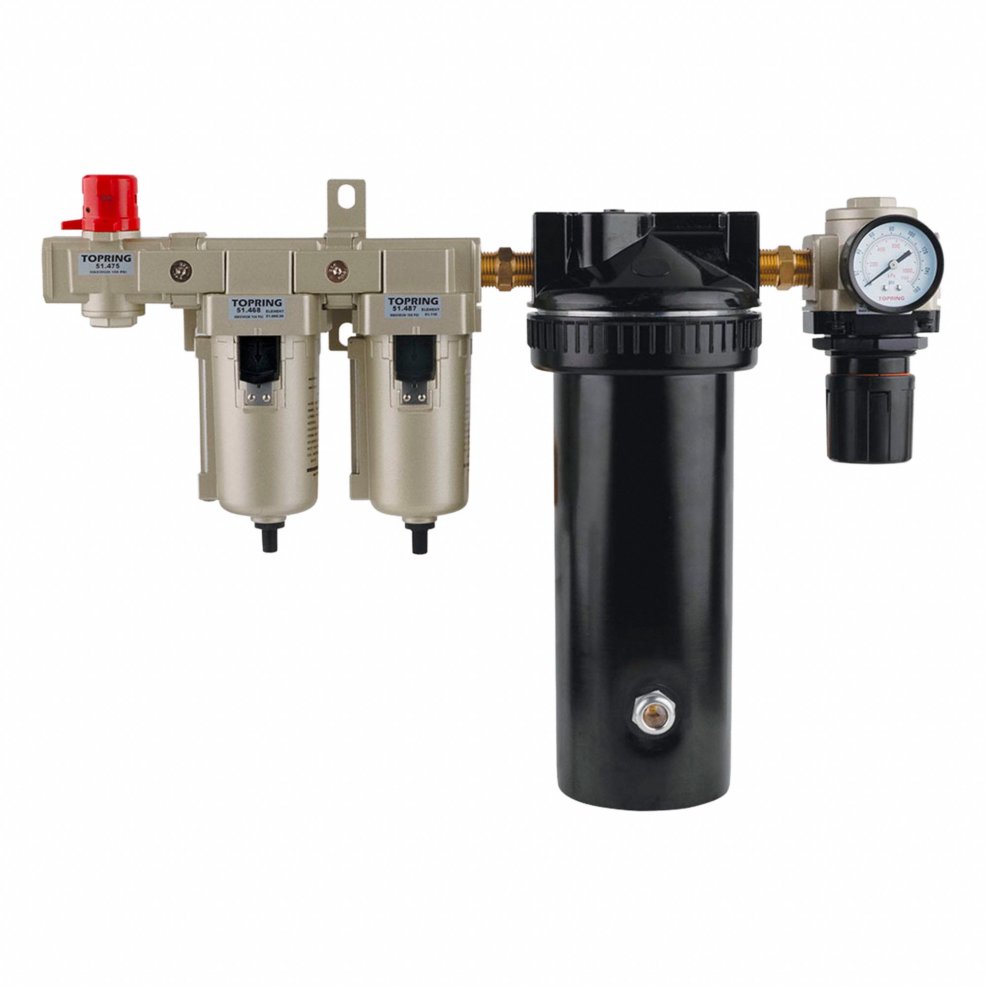 49 SERIES DESICCANT DRYER, ACRYLIC/PC/SILICA GEL/STEEL, ⅜