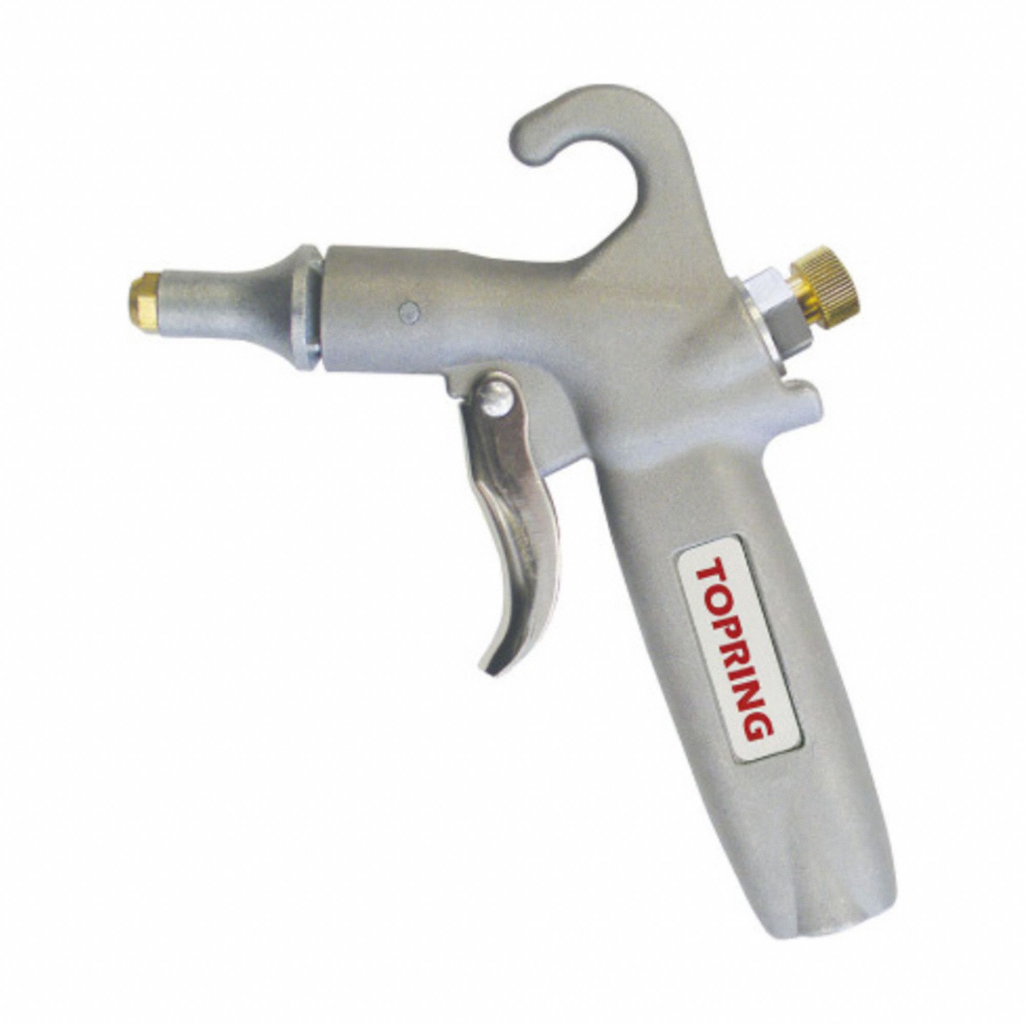 AIR-POWERED GUN, DIE CAST ALUMINUM, AIR INLET SIZE/TYPE NPT/1/4 IN, FEMALE, 102 DB, 6 11/16 IN L X 5 5/16 IN W, SILVER