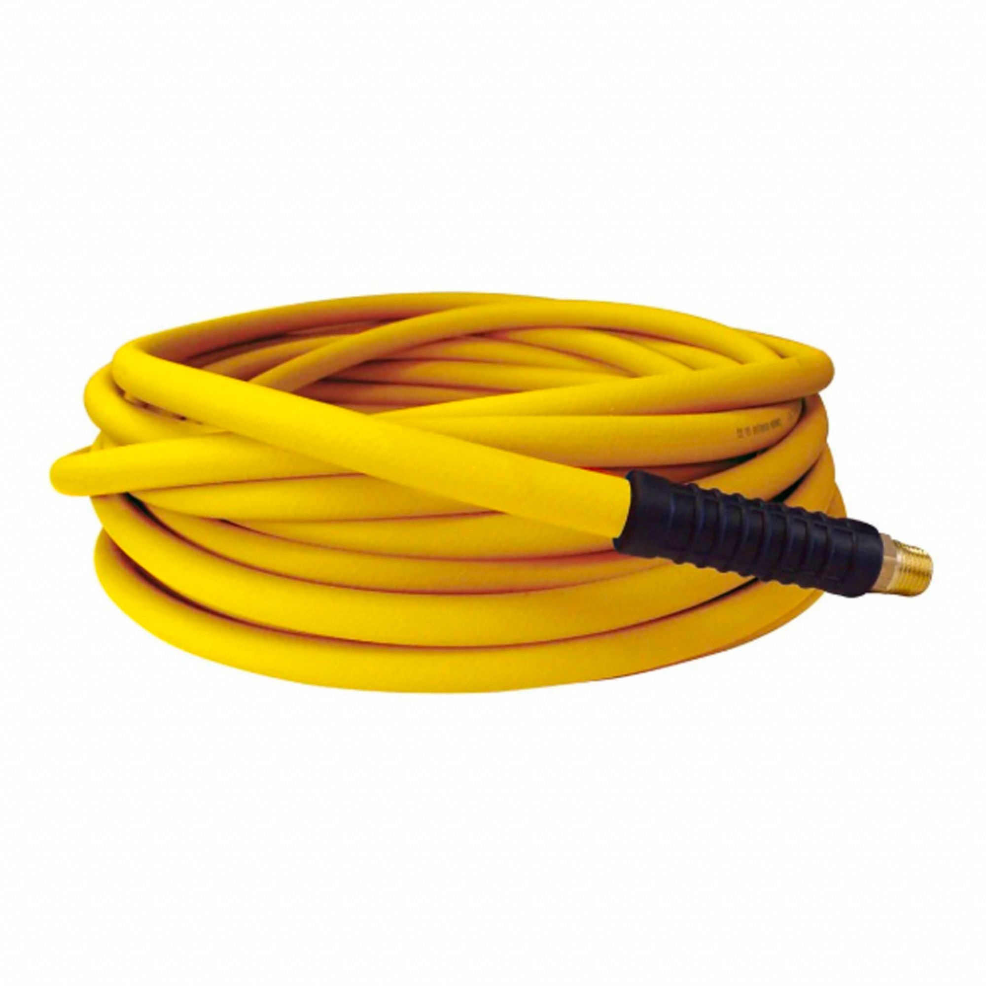AIR HOSE, -54 ° C TO 65 ° C, TECHNOPOLYMER, 50 FT L, YELLOW, 300 PSI AT 70 F, ½ IN ID, ½ IN HOSE FITTINGS