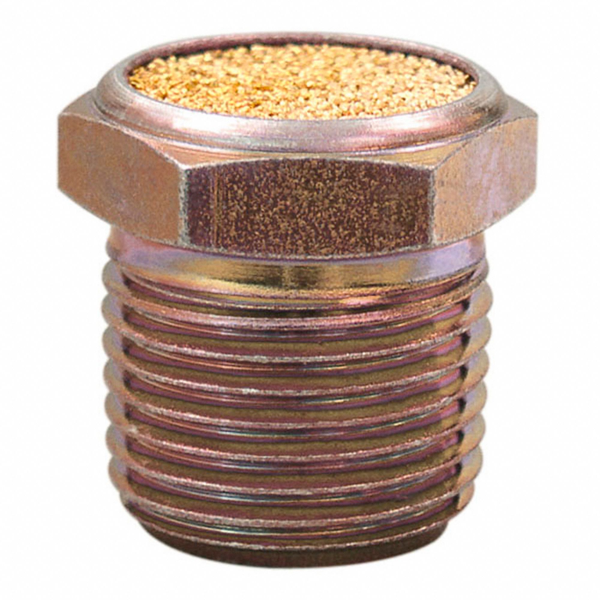 BRASS PNEUM MUFFLER 3/4MNPT X10
