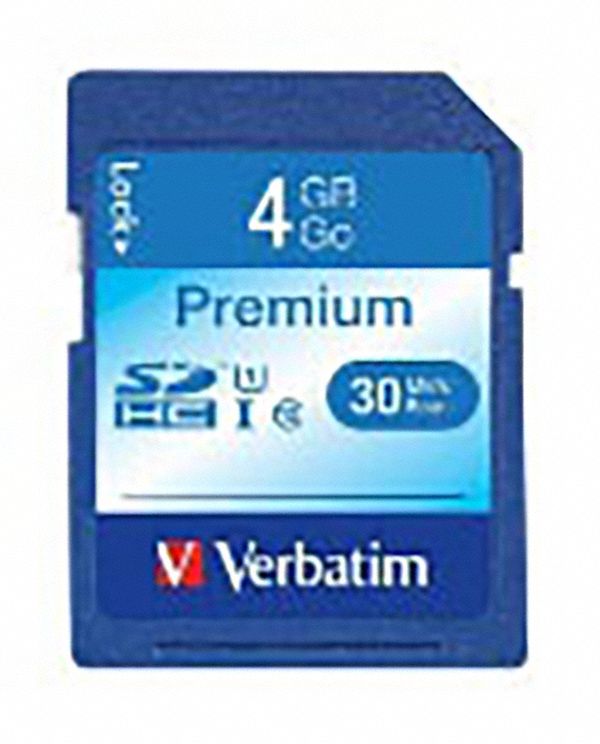 VERBATIM BLUE FLASH MEMORY CARD,4 GB,30MPPS SPEED - USB Drives ...