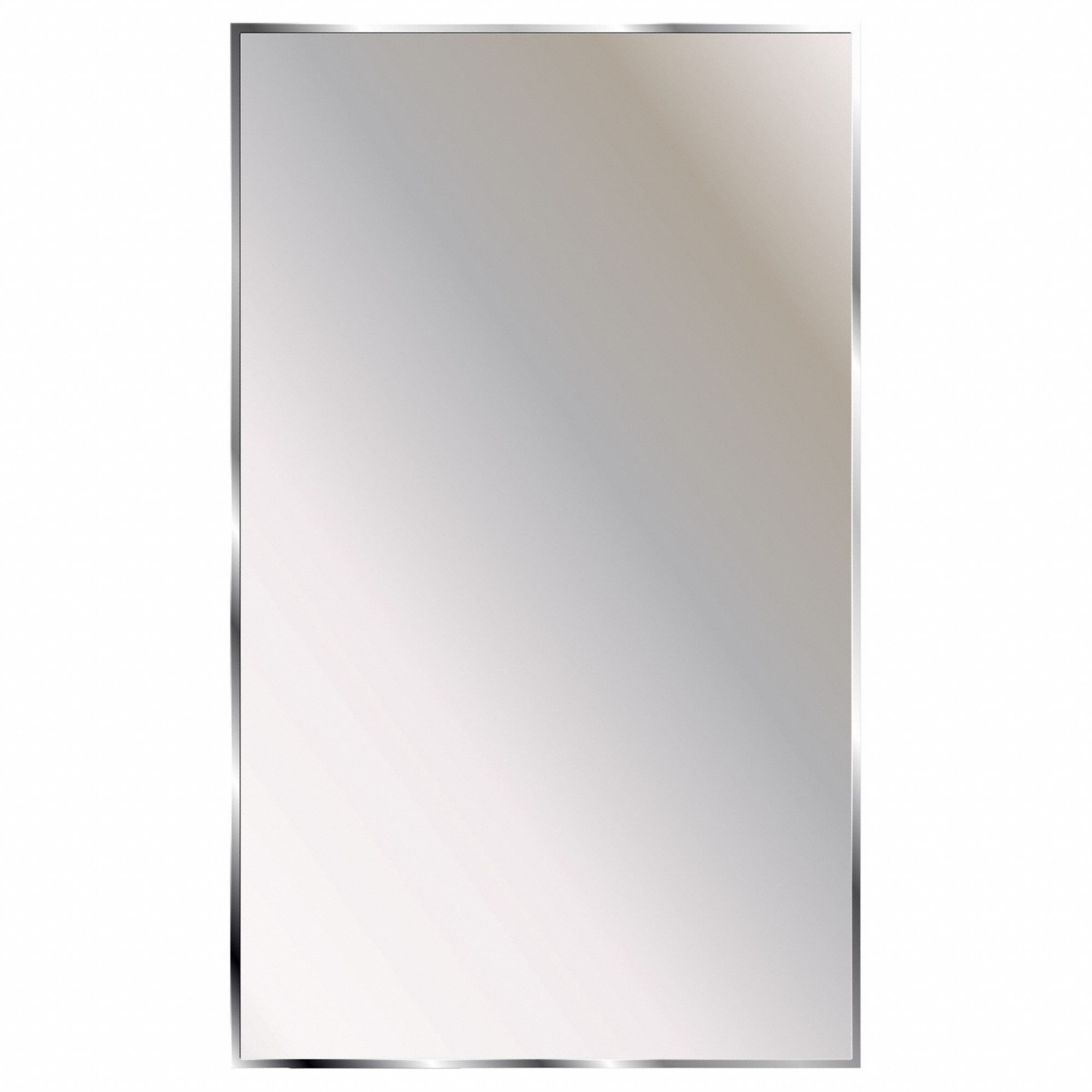 WASHROOM MIRROR: RECTANGULAR, 22 IN X 16 IN X ½ IN, WALL, GLASS, RUST RESISTANT