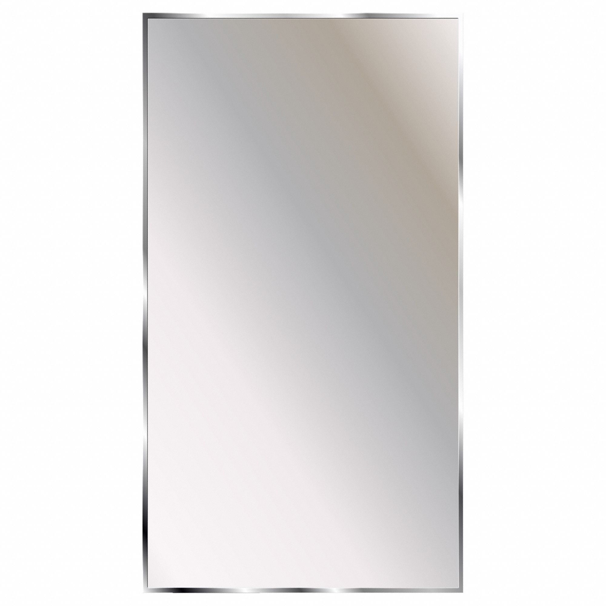 WASHROOM MIRROR: RECTANGULAR, 36 IN X 24 IN X ½ IN, WALL, GLASS, RUST RESISTANT