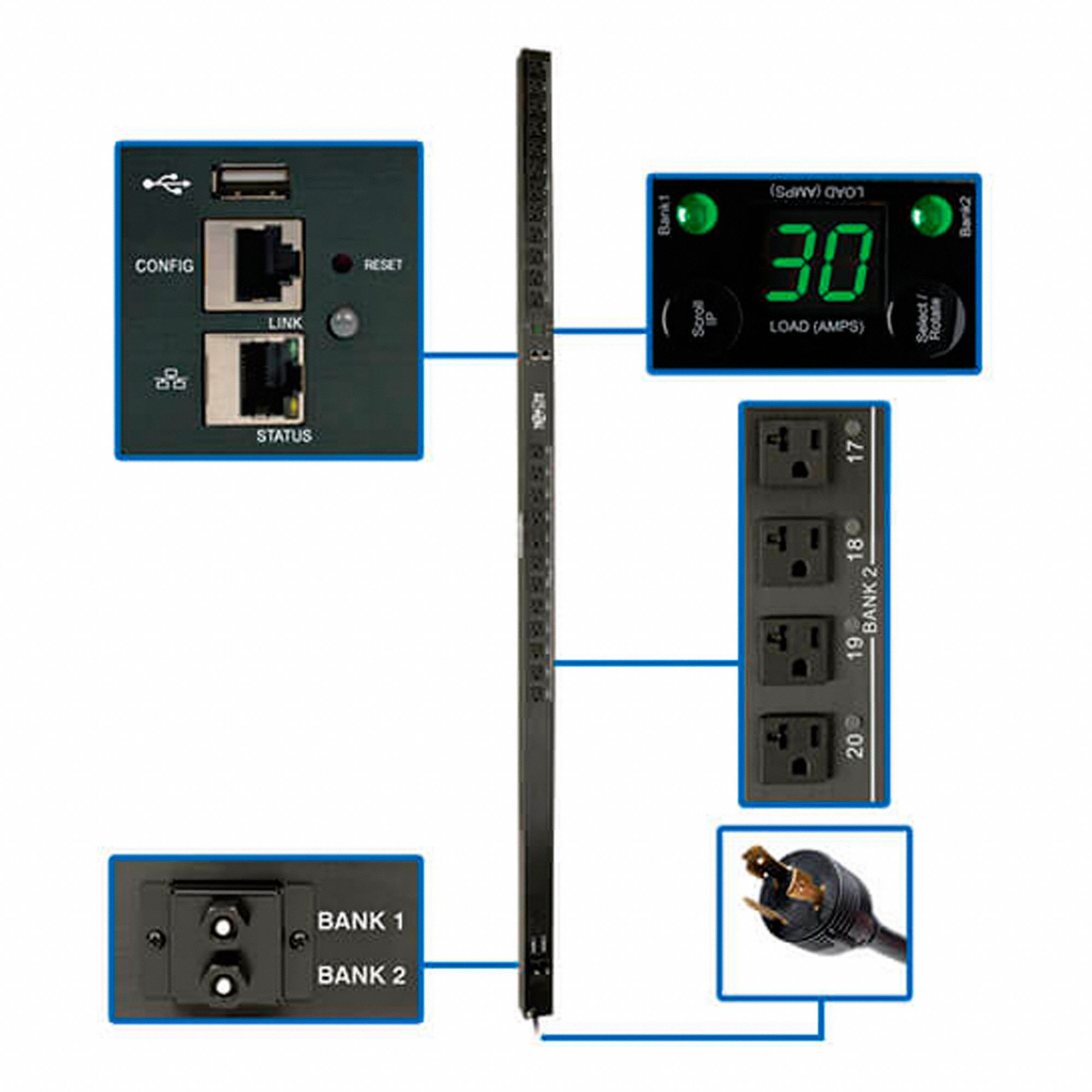 PDU SWITCHED 2.9KW 120V 24 5-15/20R 30A