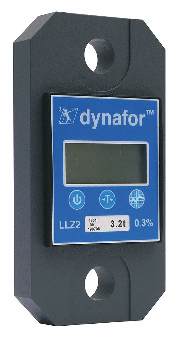 LOAD INDICATOR, DIGITAL, 3200 KG CAP, LCD DISPLAY, 55/64 X 7 33/64 IN, ALUMINUM