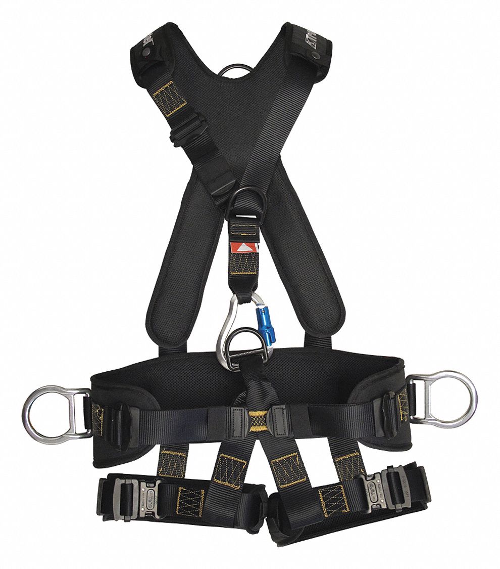 TRACTEL HARNESS, FULLBODY RESCUE, CSA Z259.10-12/4 D-RINGS, BLACK ...