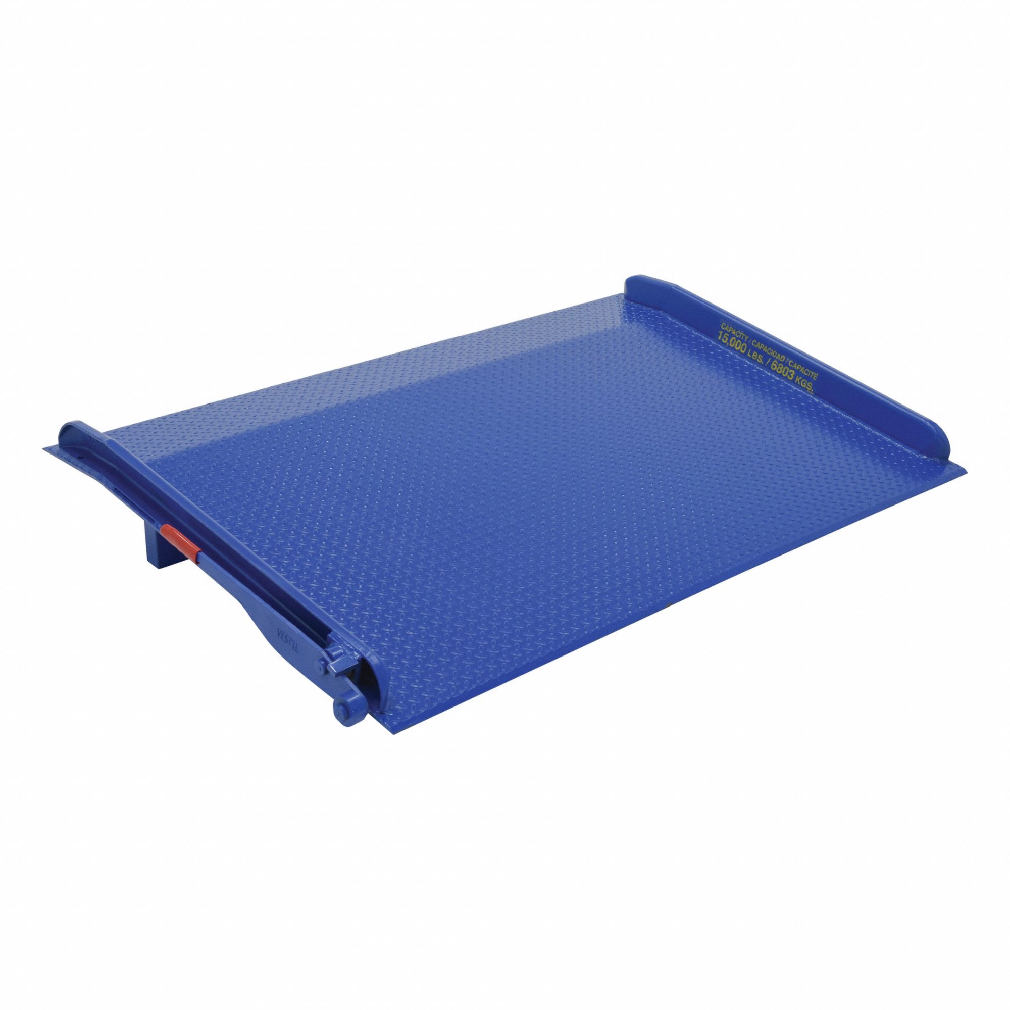 DOCK BOARD, 15,000 LB LOAD CAPACITY, 47⅞ IN OVERALL L, 72 IN OVERALL W, DIAMOND TREADPLATE