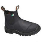 UNISEX SAFETY BOOTS, SIZE 8½/6½, LEATHER/FABRIC, BLK, 6 IN H, CSA, WATER-RESISTANT