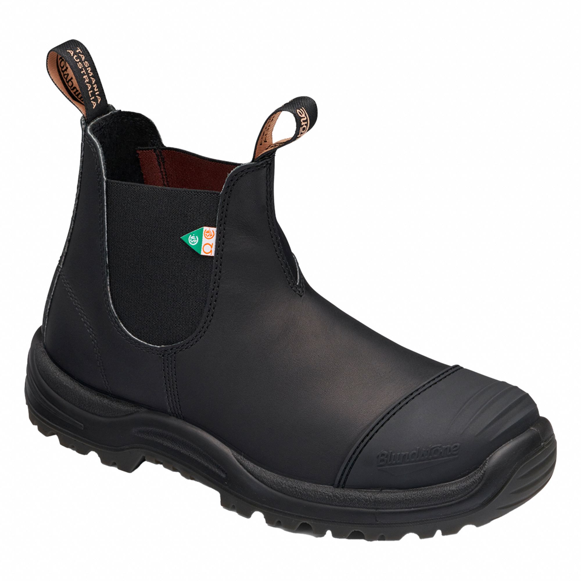 MEN'S SAFETY BOOTS, SZ 10, LEATHER/FABRIC, BLACK, 6 IN H, CSA, BACTERIA-RESISTANT