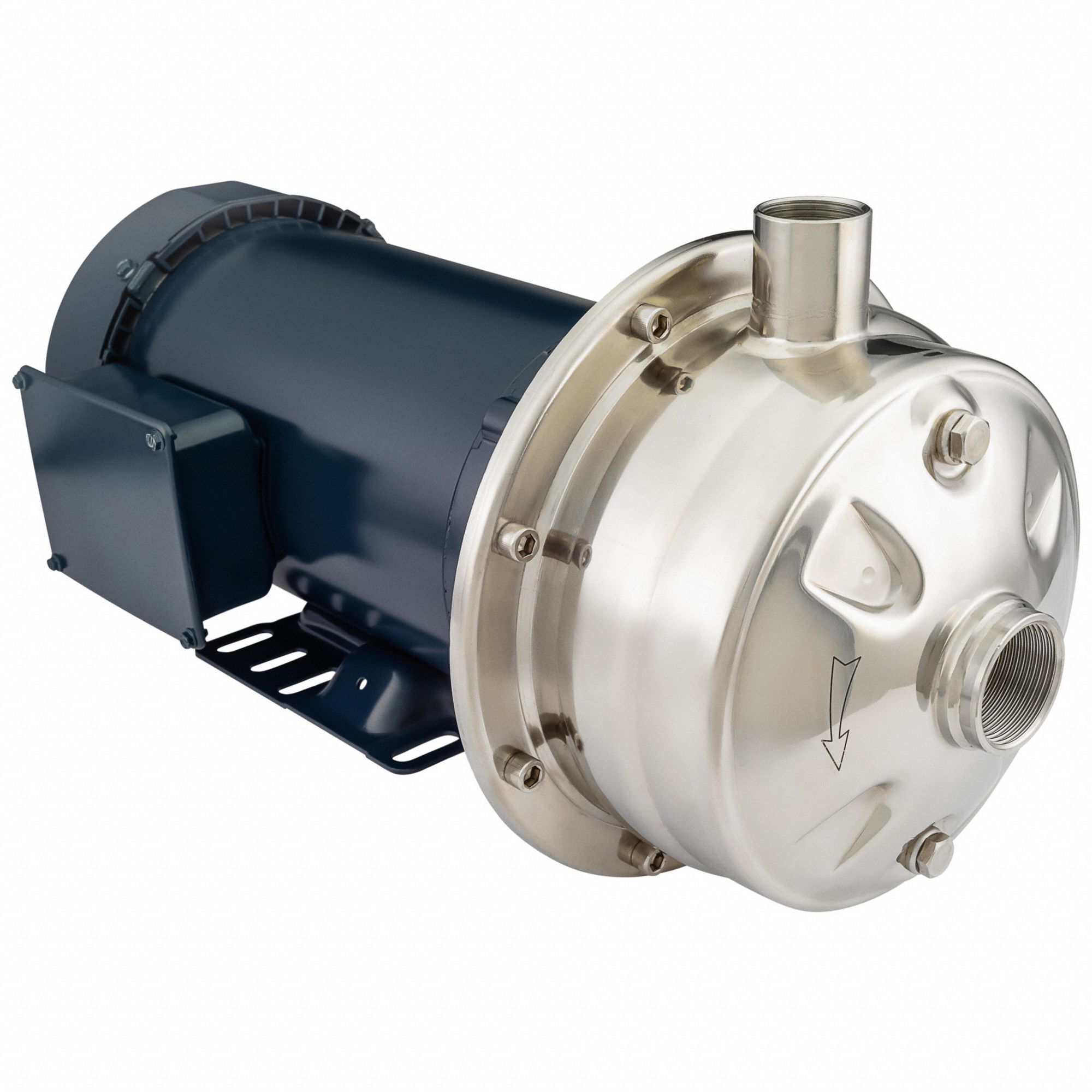 Centrifugal Pump: 3 hp, 208-230/460V AC, 208 ft Max Head, 1 1/4 in , 5 1/4 in Intake and Disch