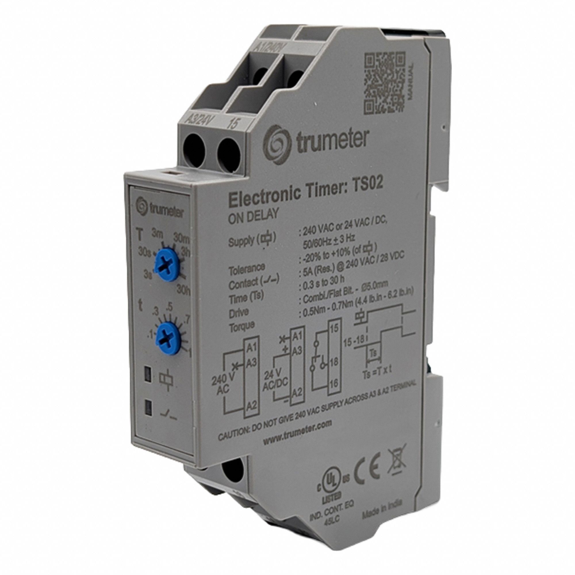 Time Delay Relay 240V AC 24V AC/DC