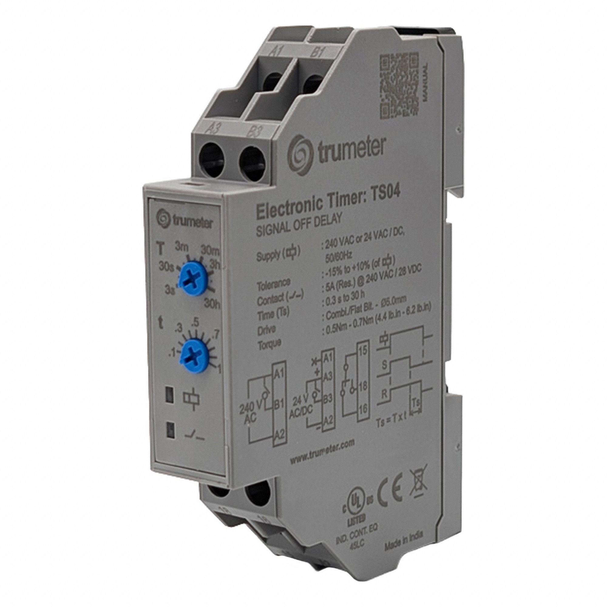 Time Delay Relay 240V AC 24V AC/DC
