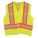 UNISEX HI-VIS VEST, 2XL/3XL, 52 - 58 IN CHEST, 26 IN L, YELLOW, POLYESTER